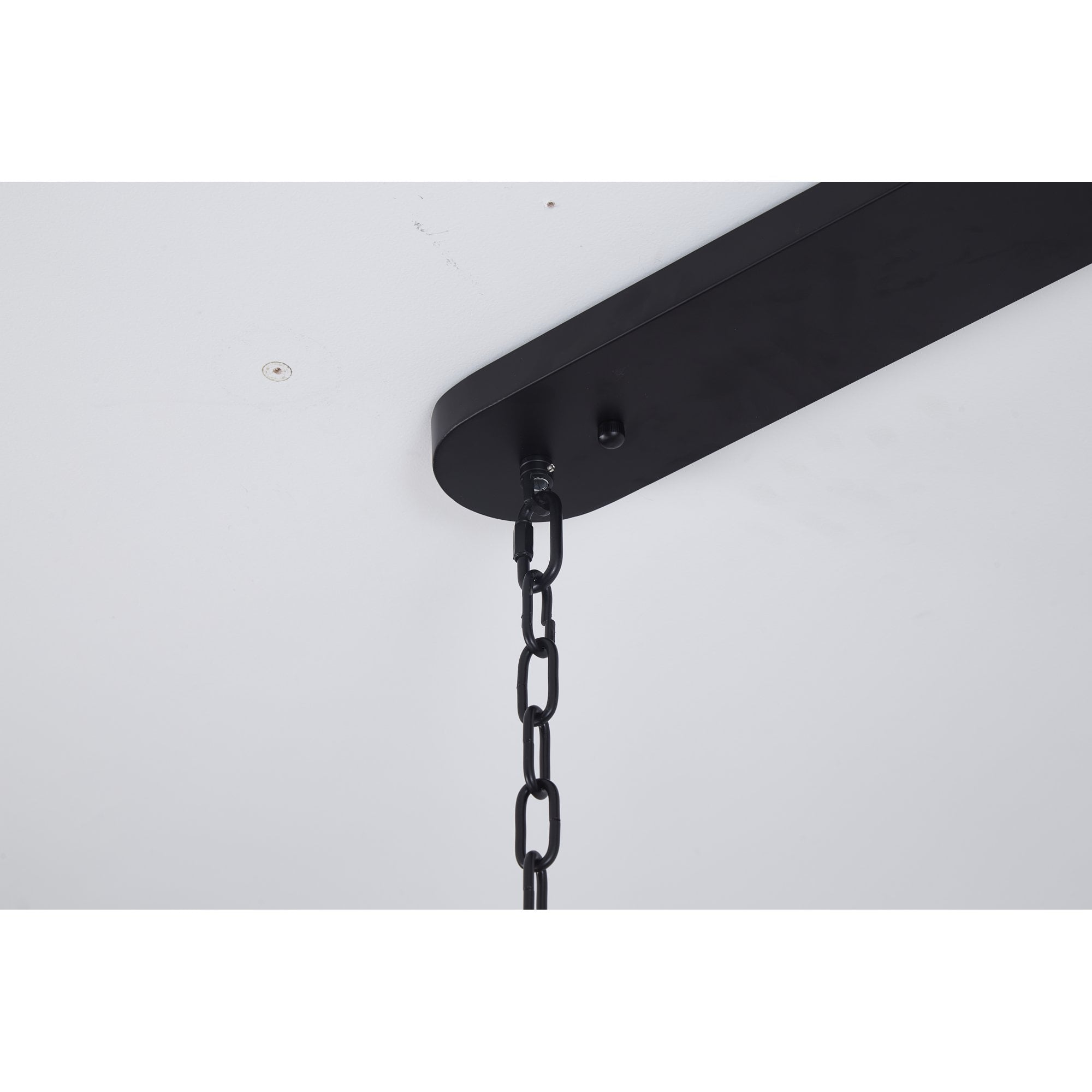 Fabula Cedar 7 Light Rectangular Pendant - Matt Black & Clear Sculpted Glass