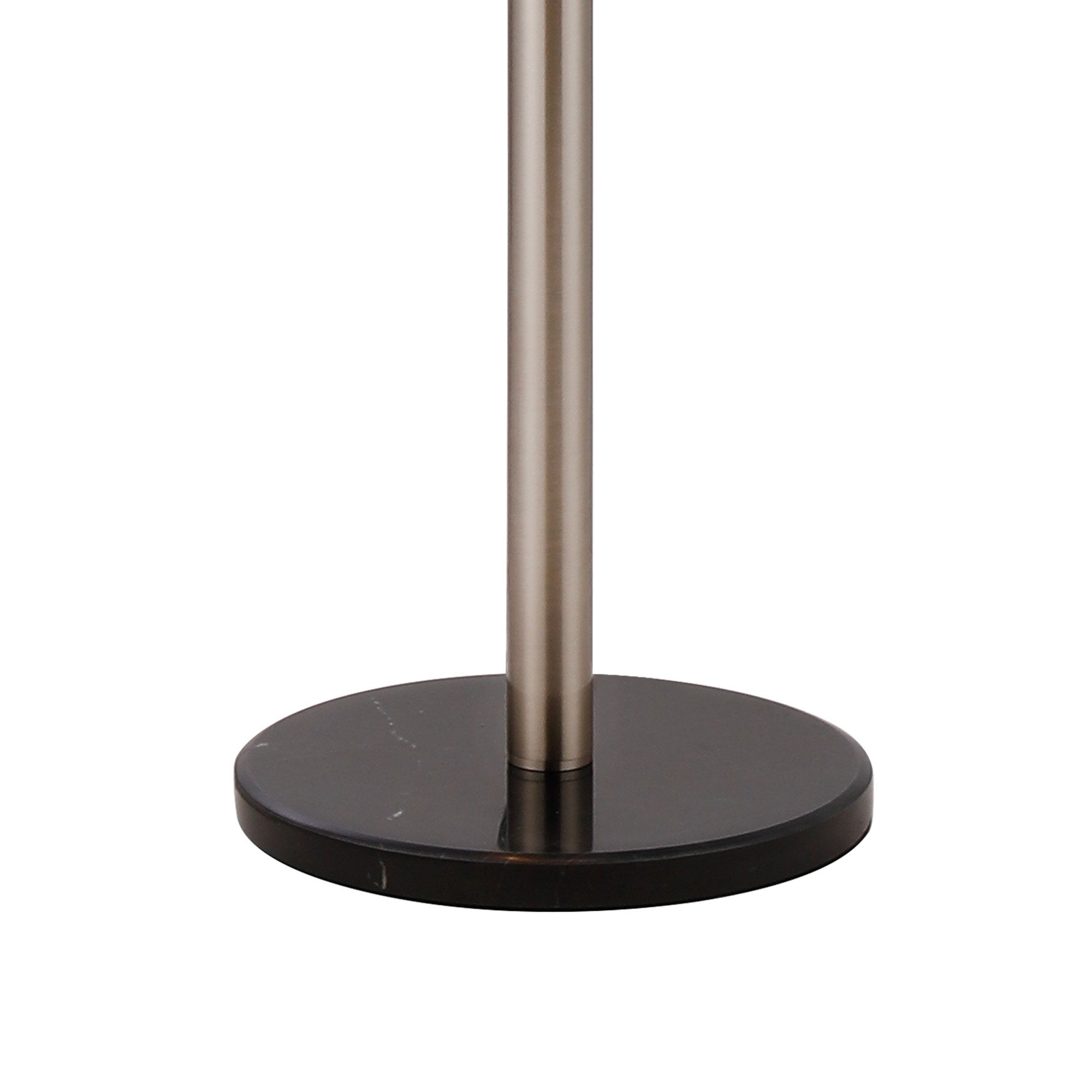 Fabula Deacon 11 Light Floor Lamp - Satin Nickel & Amber Plated Glass
