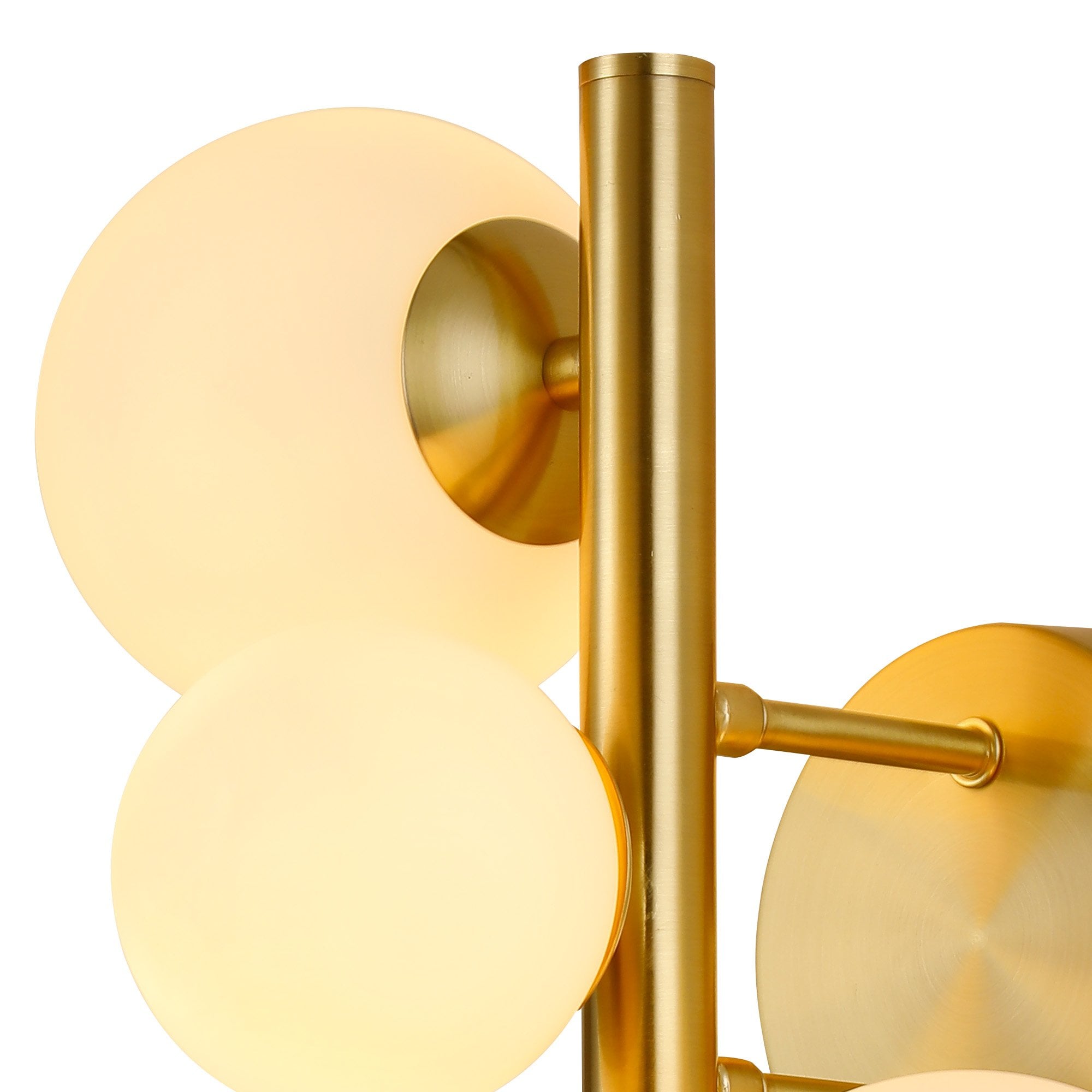 Fabula Deacon 3 Light Wall Lamp - Satin Gold & Opal Glass