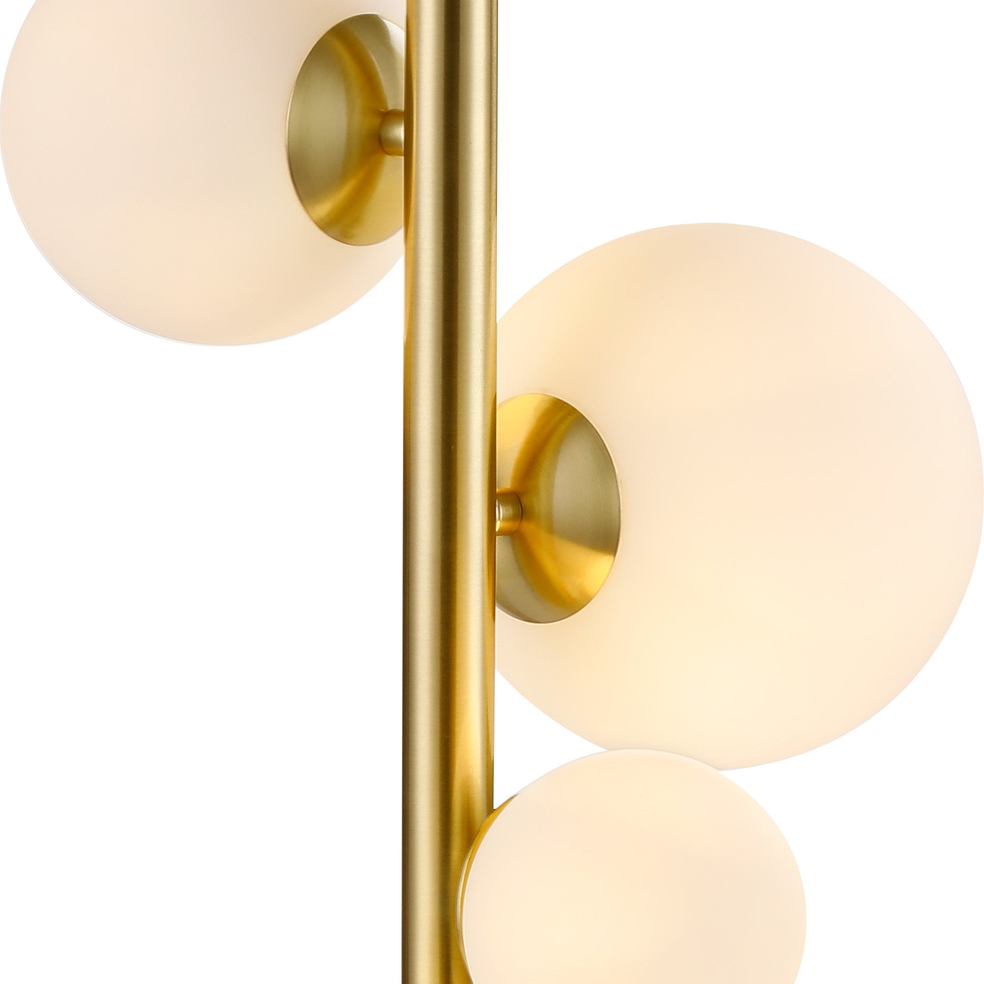 Fabula Deacon 4 Light Table Lamp - Satin Gold & Opal Glass