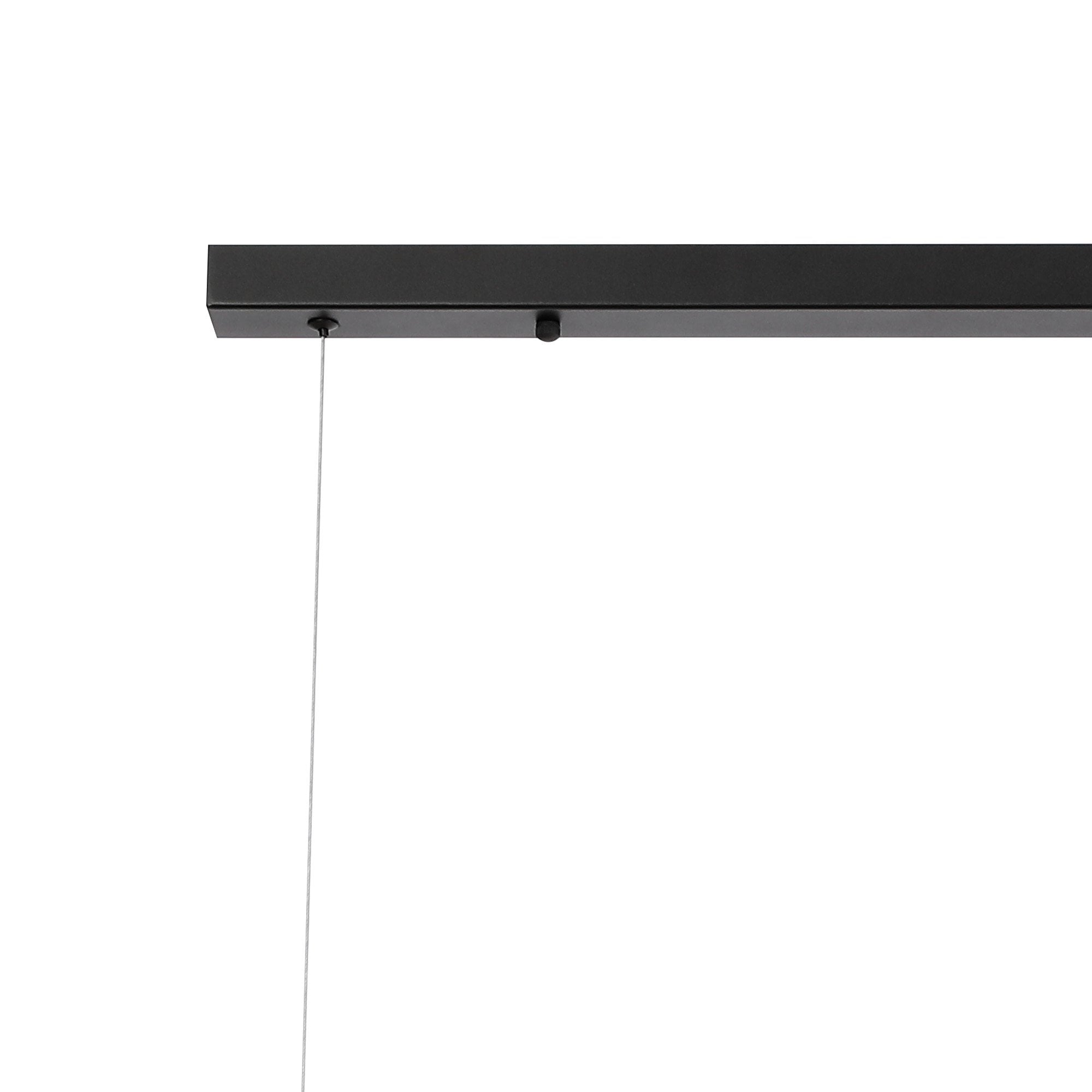 Fabula Deacon 9 Light Linear Pendant - Satin Black & Amber Plated Glass