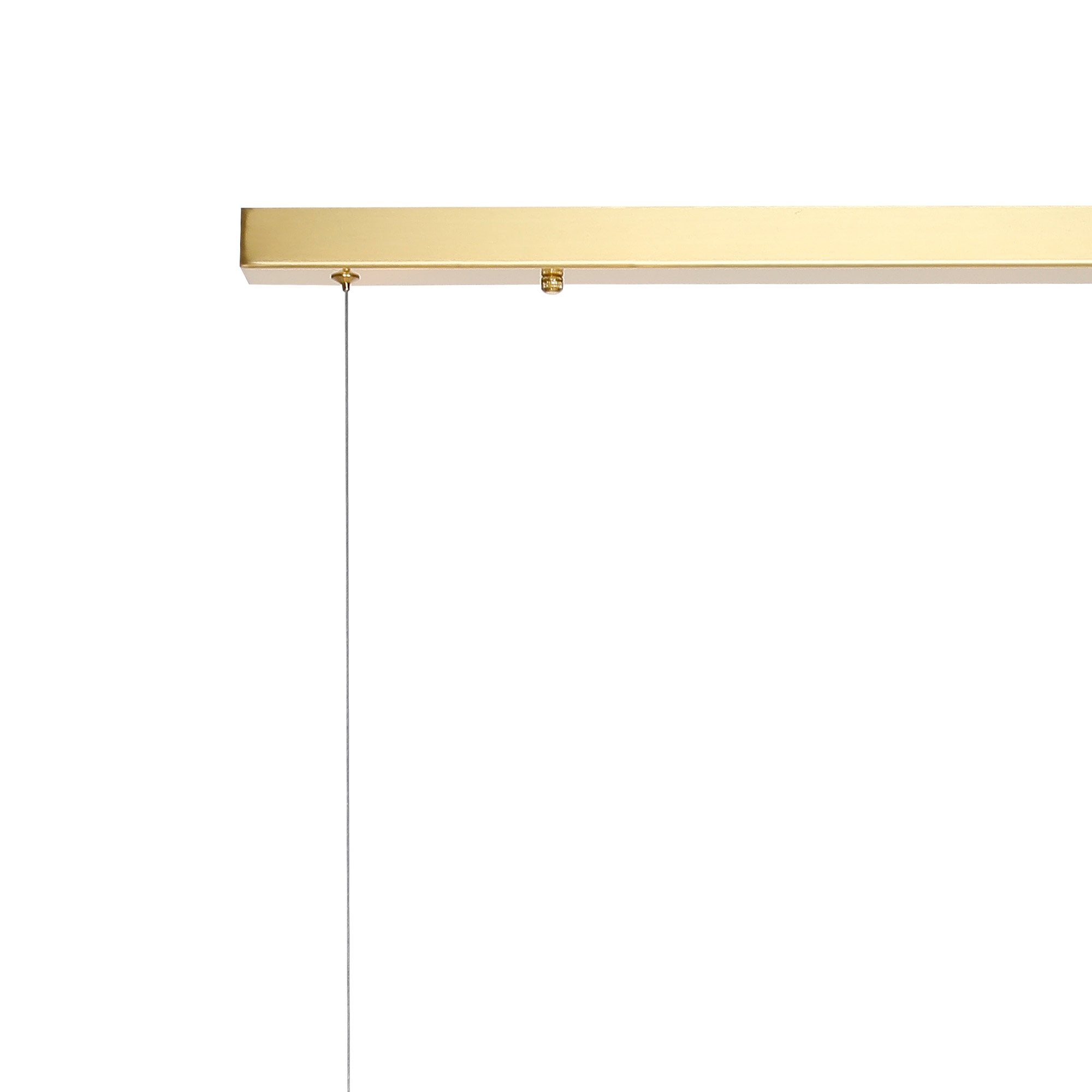 Fabula Deacon 9 Light Linear Pendant - Satin Gold & Amber Plated Glass