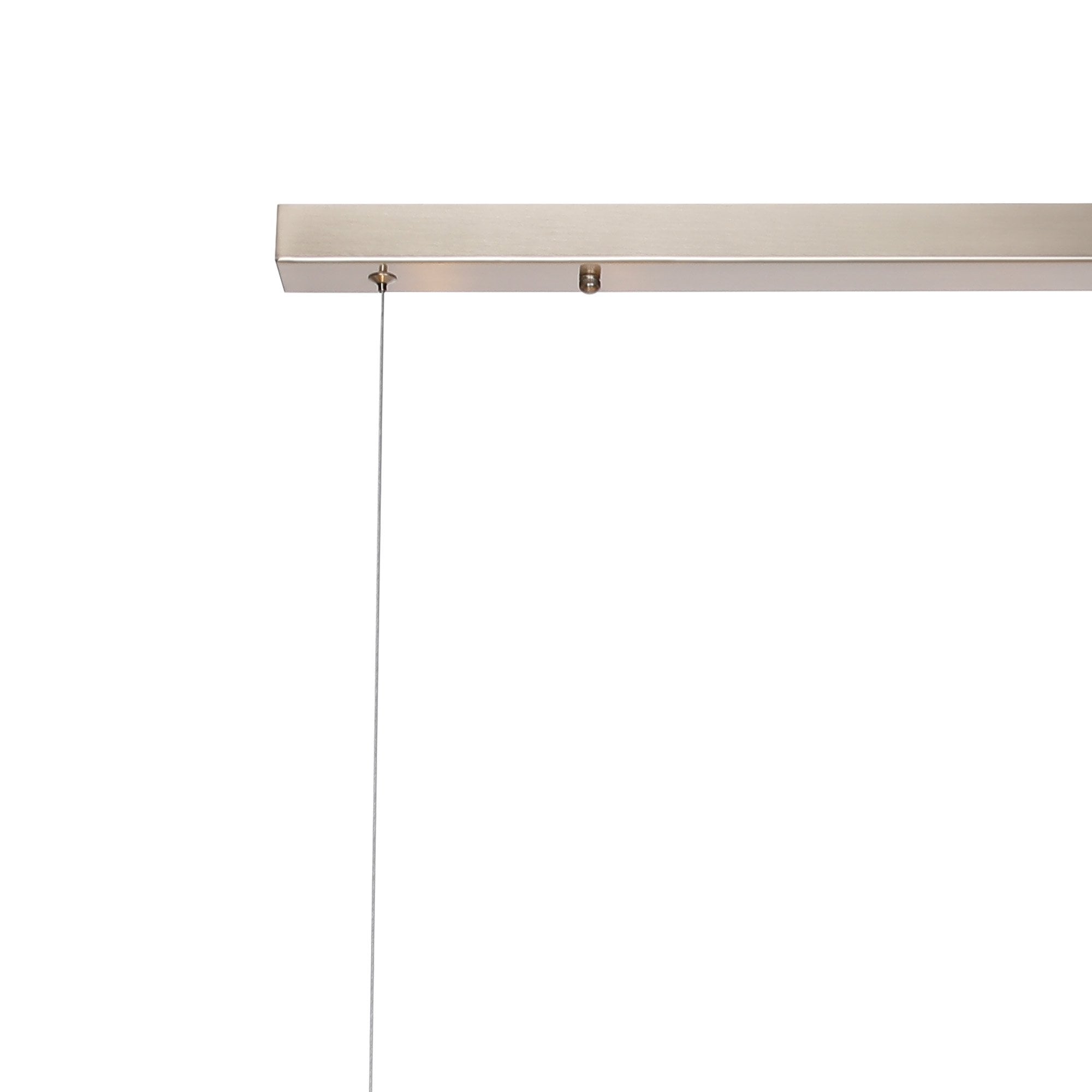 Fabula Deacon 9 Light Linear Pendant - Satin Nickel & Amber Plated Glass