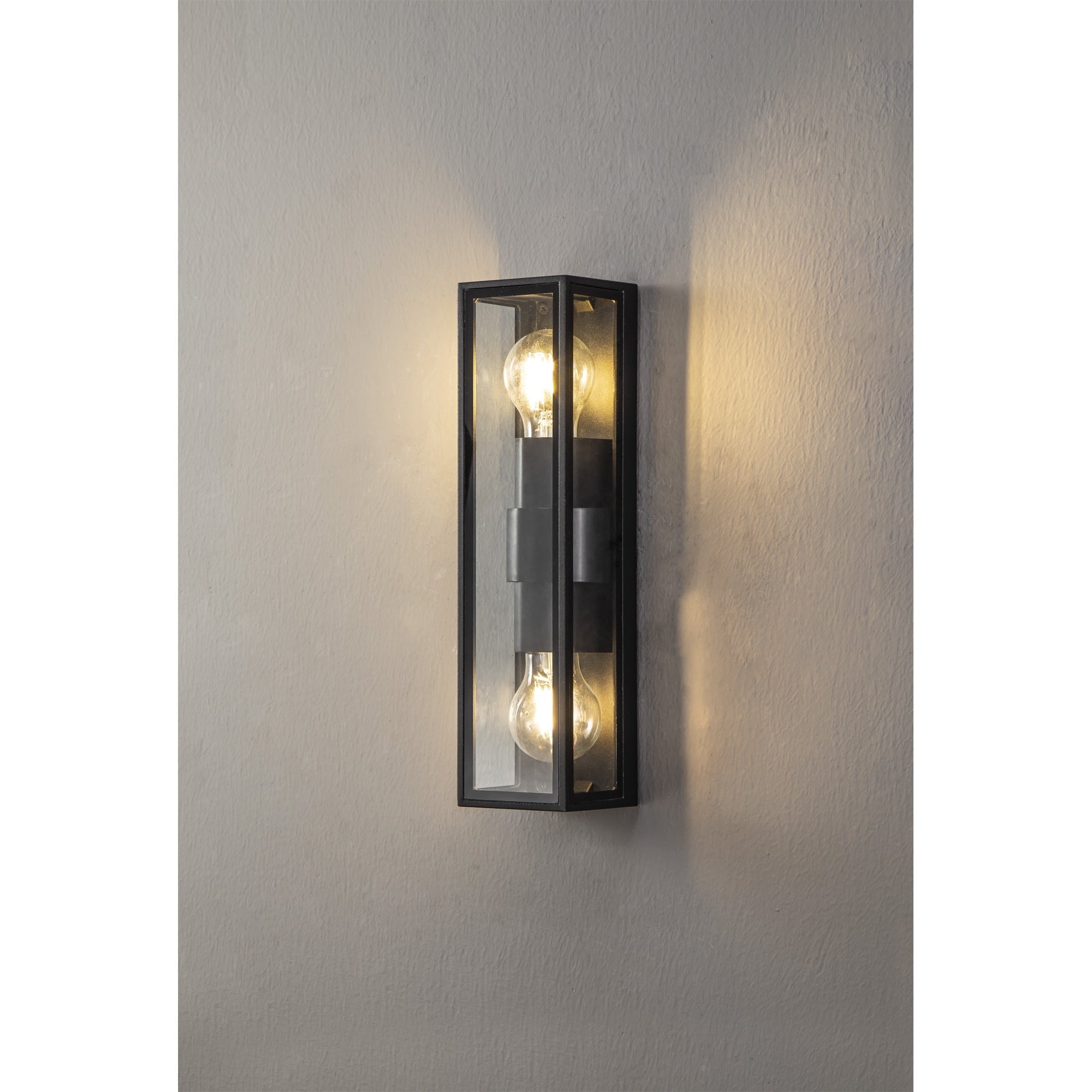 Fabula Deerleap Flush 2 Light Wall Lamp - Anthracite - IP65