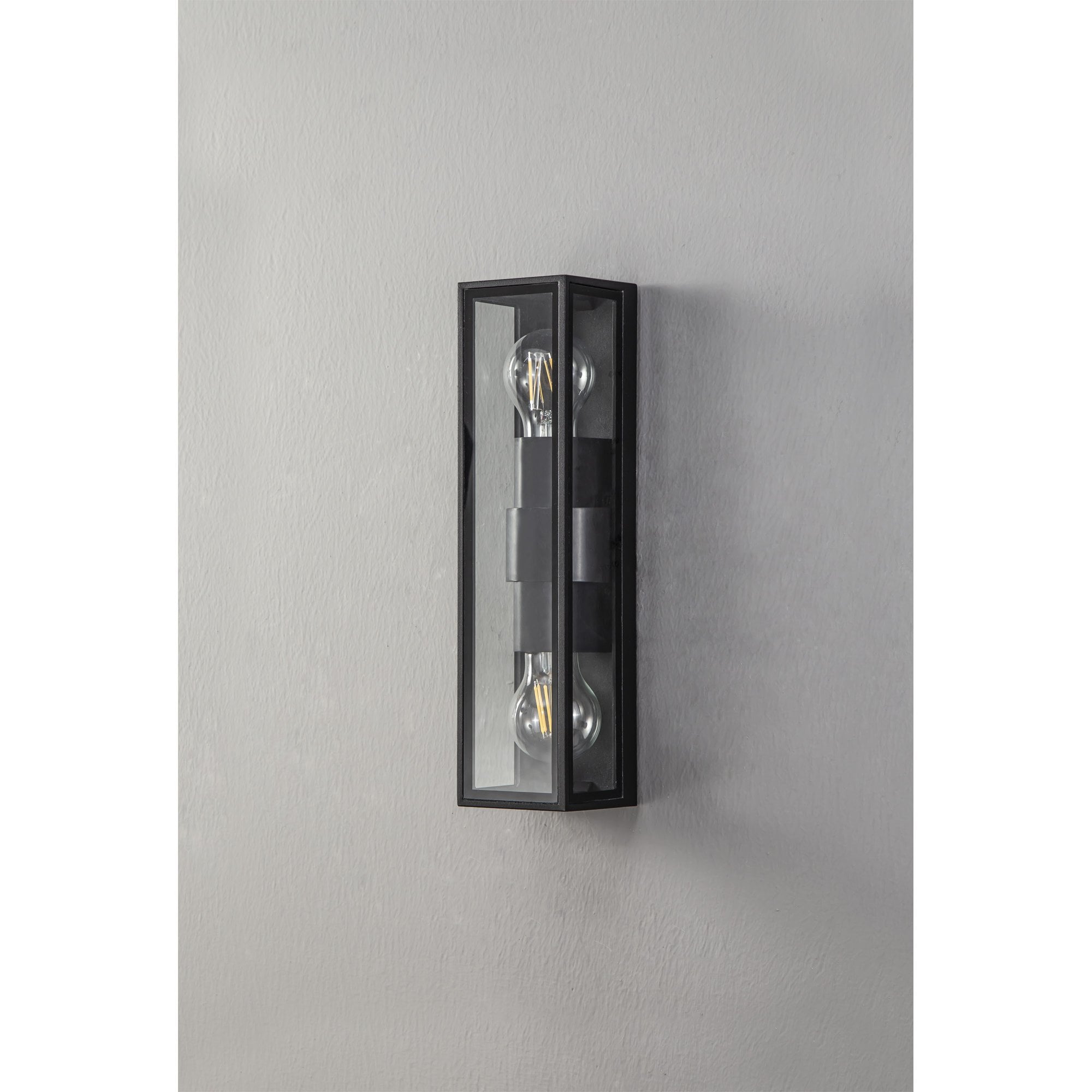 Fabula Deerleap Flush 2 Light Wall Lamp - Anthracite - IP65