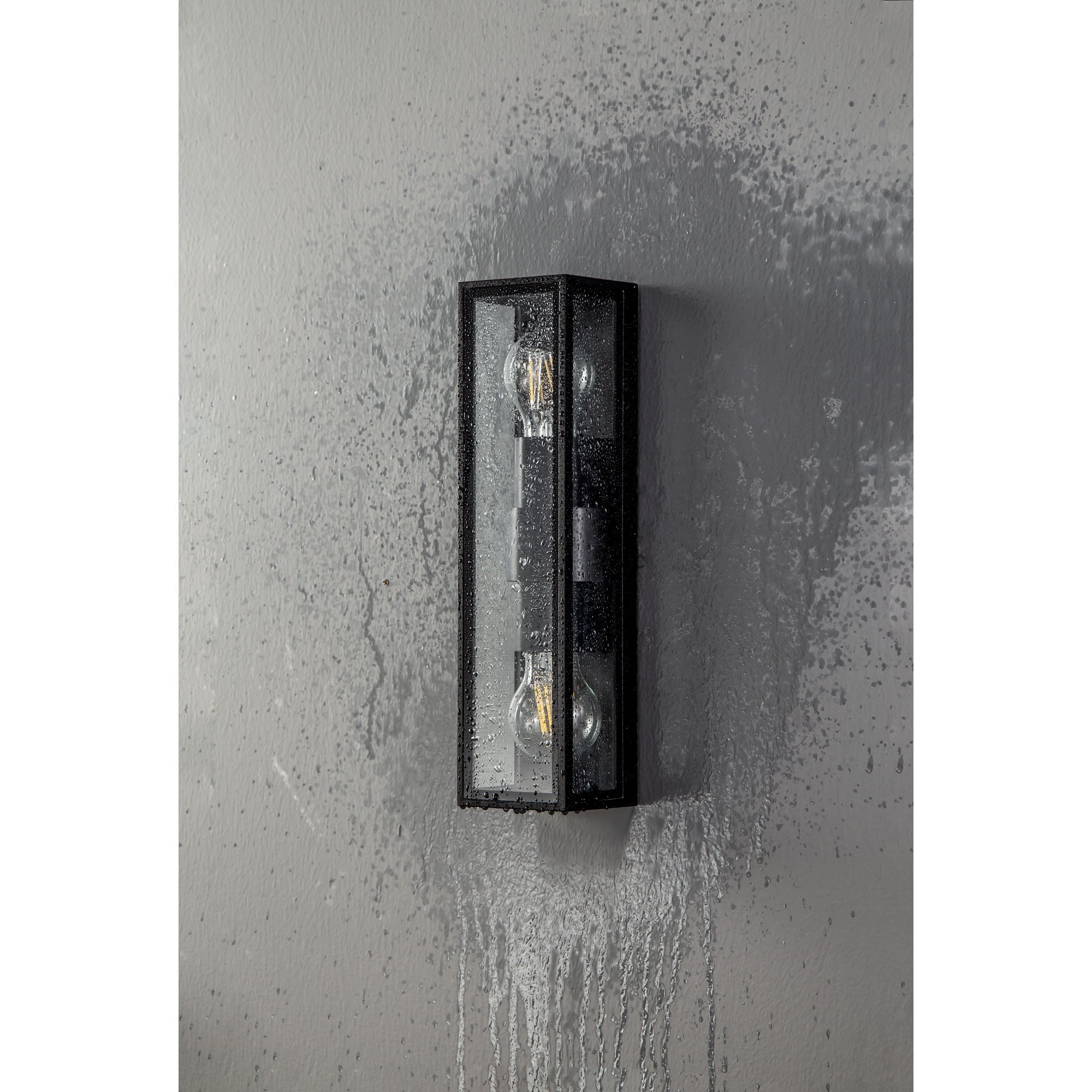 Fabula Deerleap Flush 2 Light Wall Lamp - Anthracite - IP65