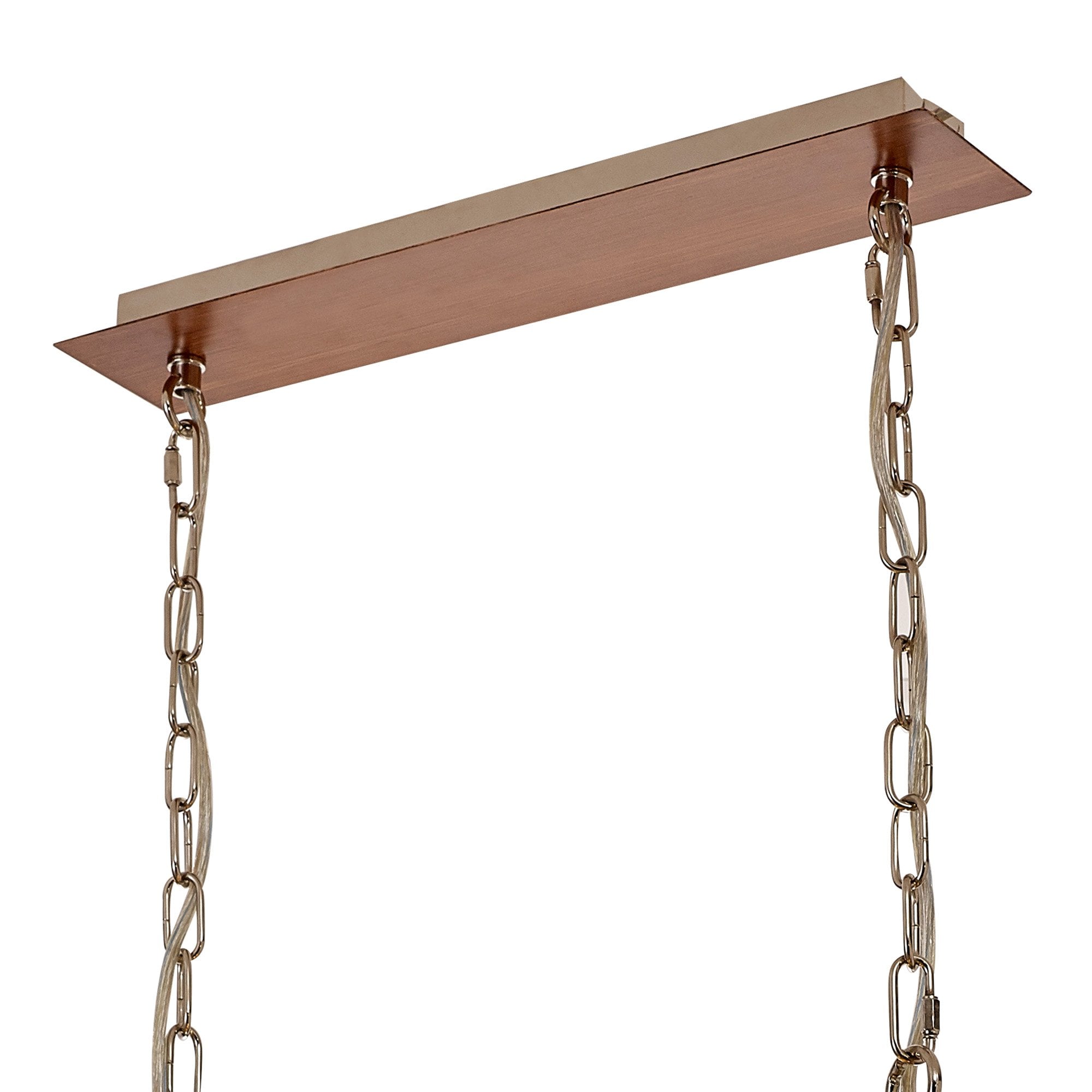Fabula Douglas 8 Light Linear Pendant - Walnut & Polished Nickel