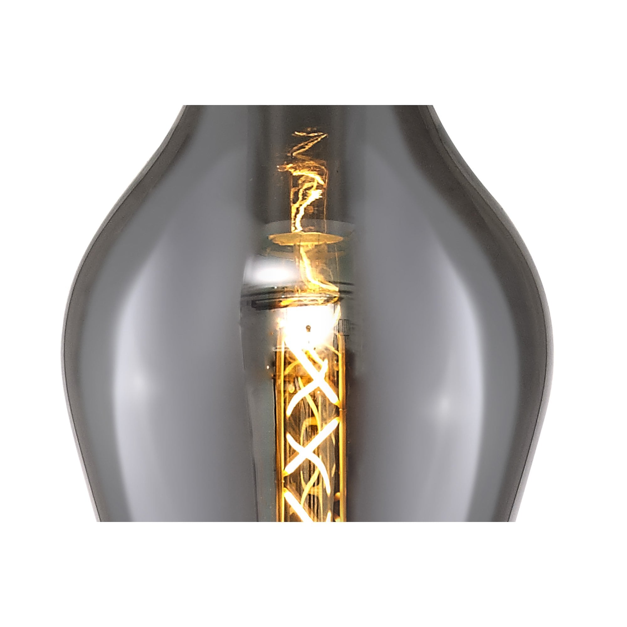 Fabula Elgar 17cm Round Pendant - Chrome & Smoked Glass