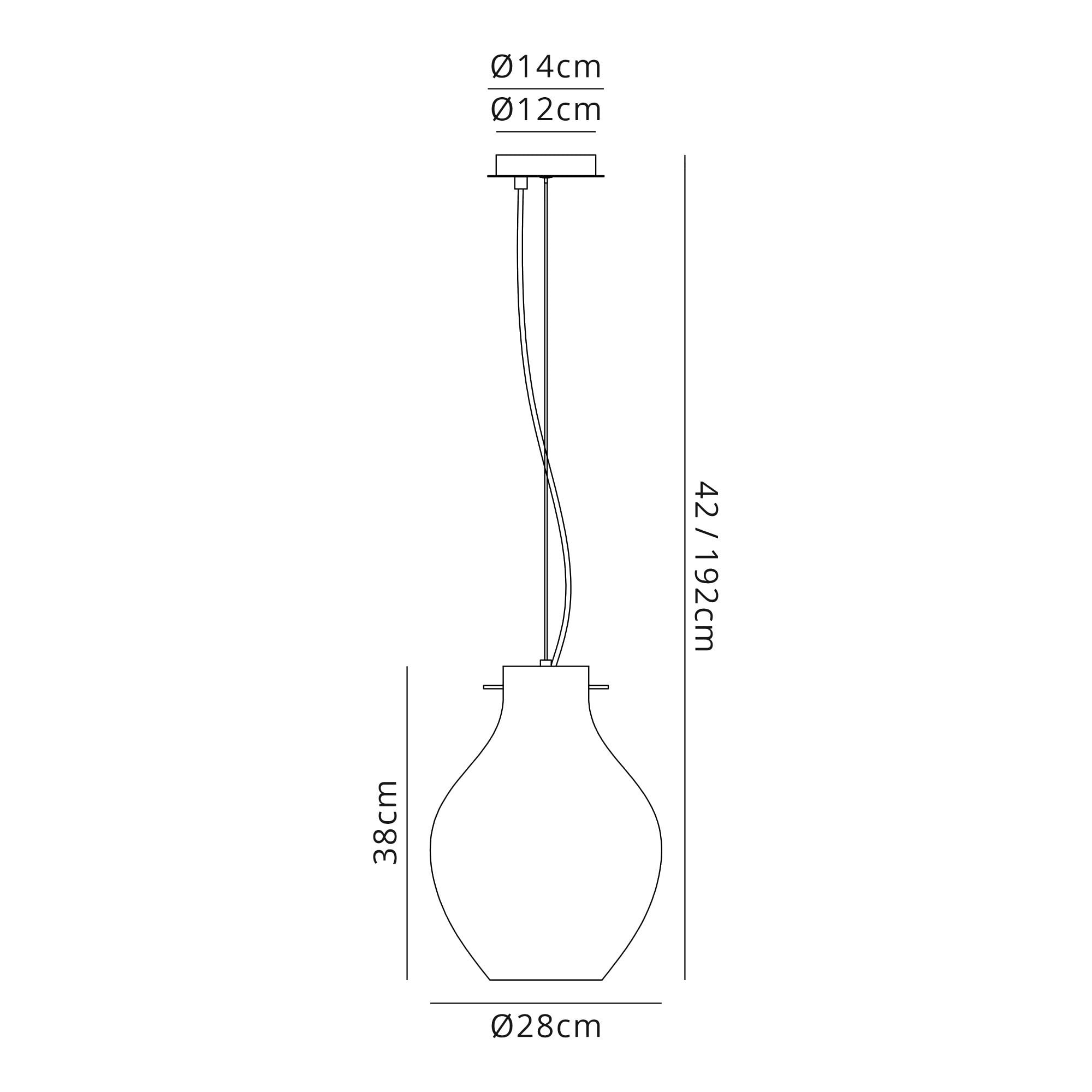 Fabula Elgar 28cm Round Pendant - Chrome & Clear Glass
