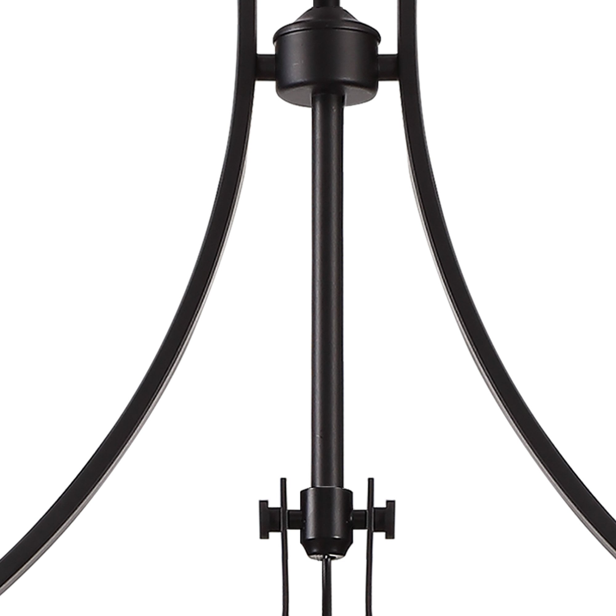 Fabula Epping 3 Light Linear Pendant - 30cm Round Glass Shades - Matt Black, Smoked Glass