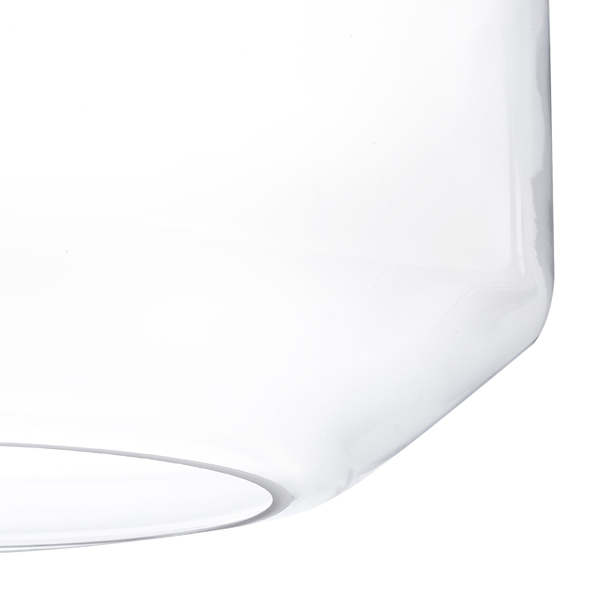 Fabula Epping 30cm Chamfered Round Shade - Clear Glass - Shade Only
