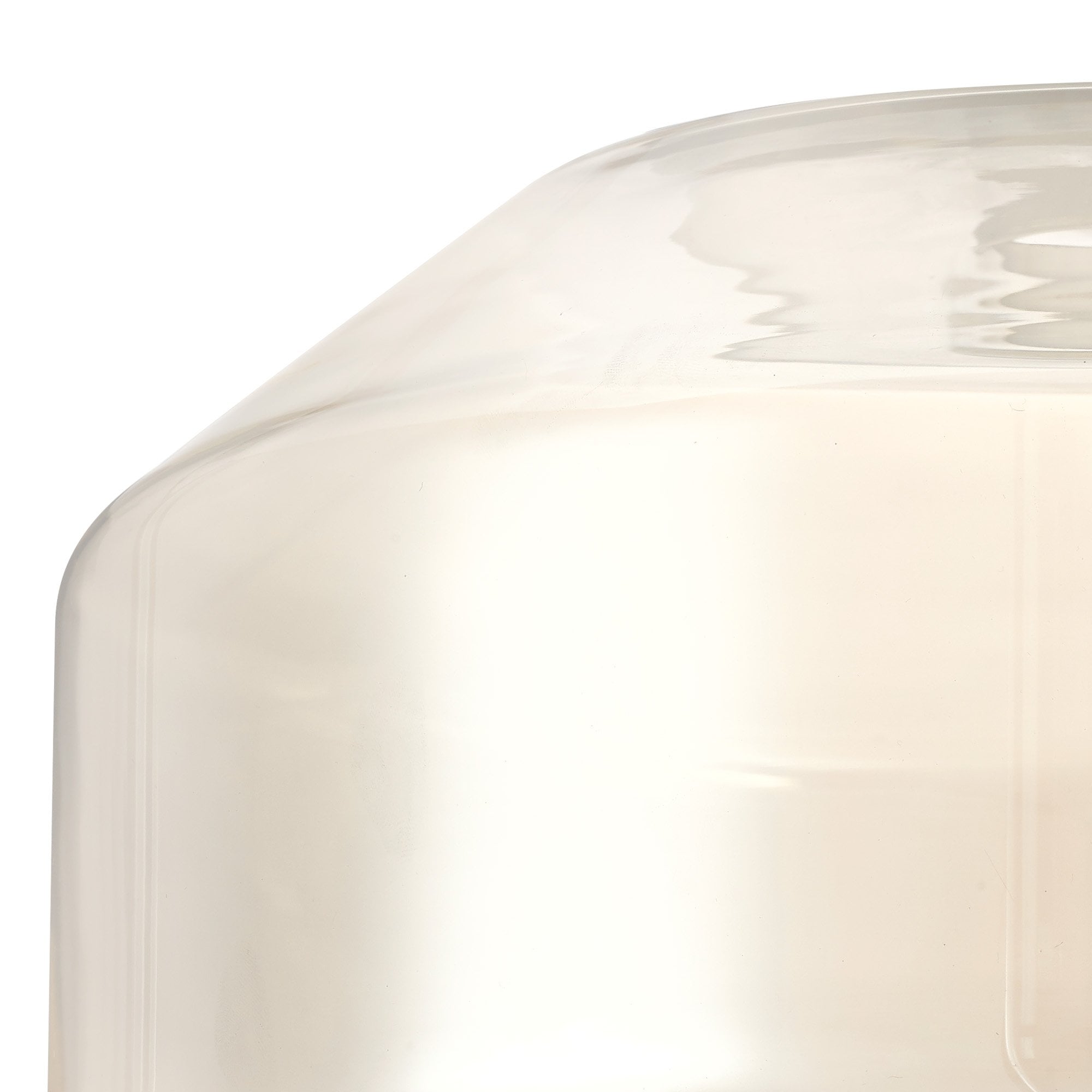 Fabula Epping 30cm Chamfered Round Shade - Cognac Glass - Shade Only