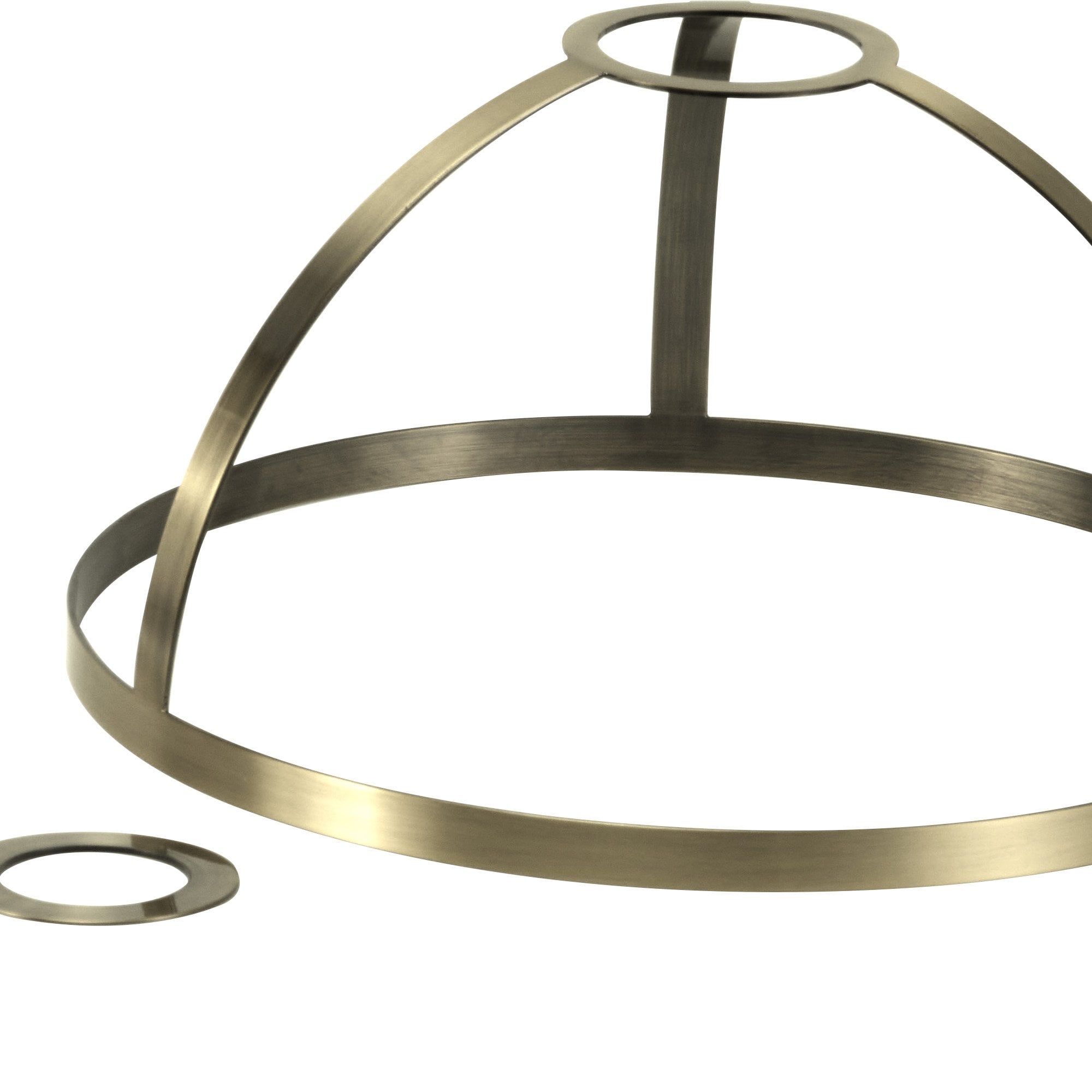 Fabula Epping 30cm Round Shade - Antique Brass & Clear Glass - Shade Only