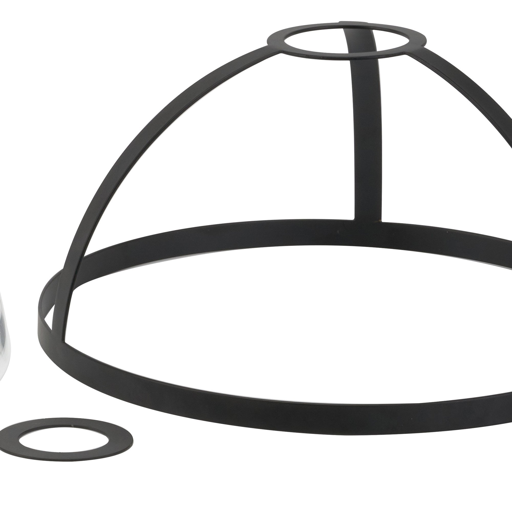 Fabula Epping 30cm Round Shade - Graphite & Clear Glass - Shade Only