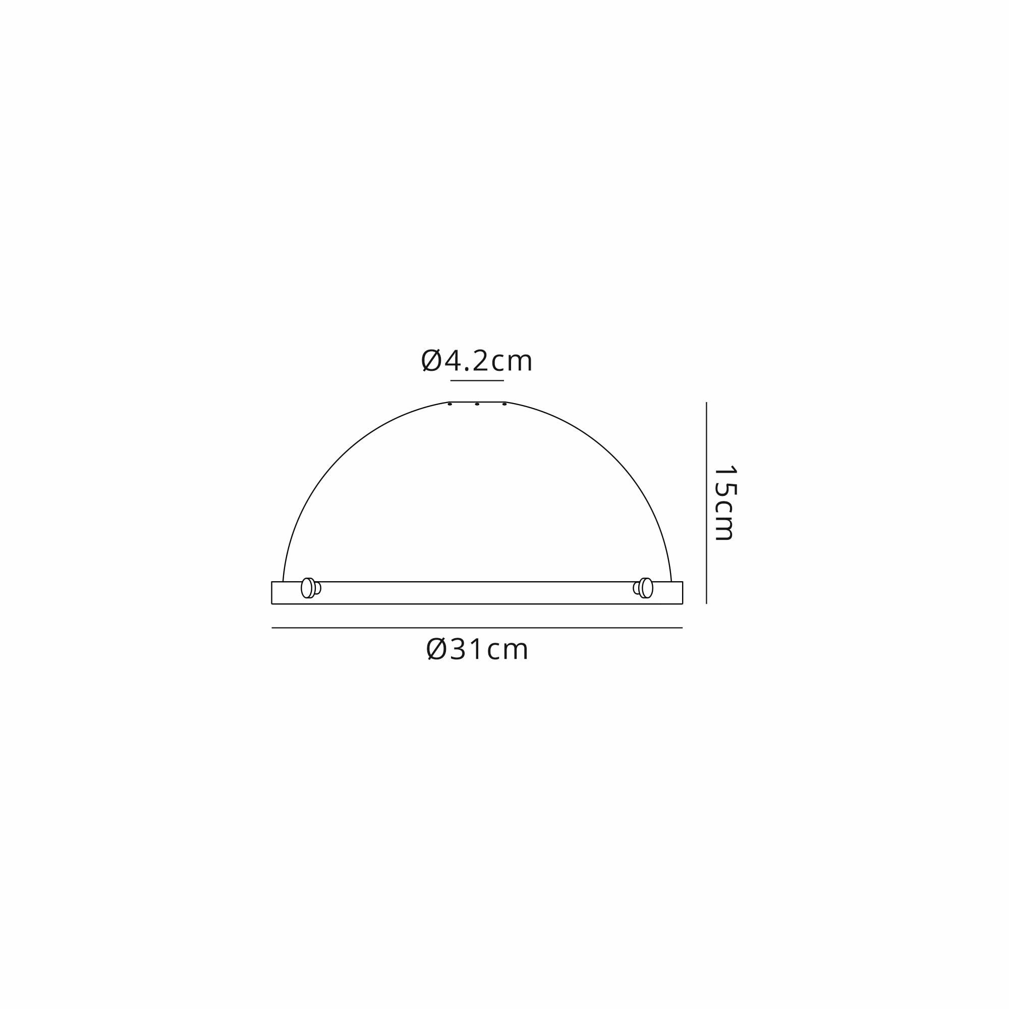 Fabula Epping 31cm Round Shade - Matt Black Metal - Shade Only