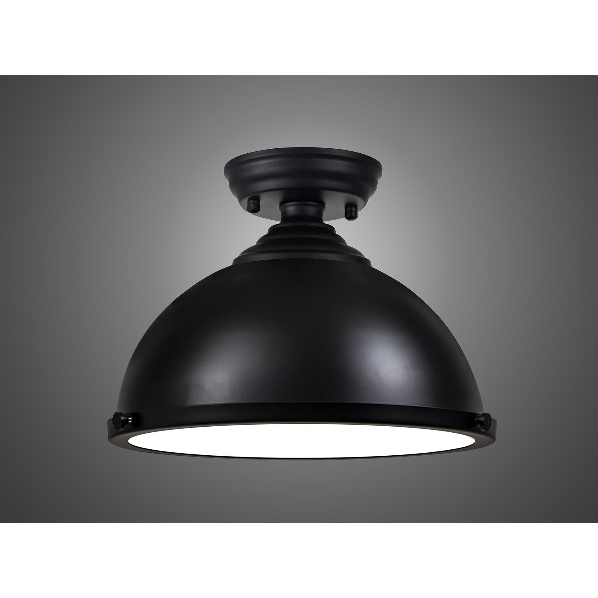 Fabula Epping 31cm Single Flush Light - Black