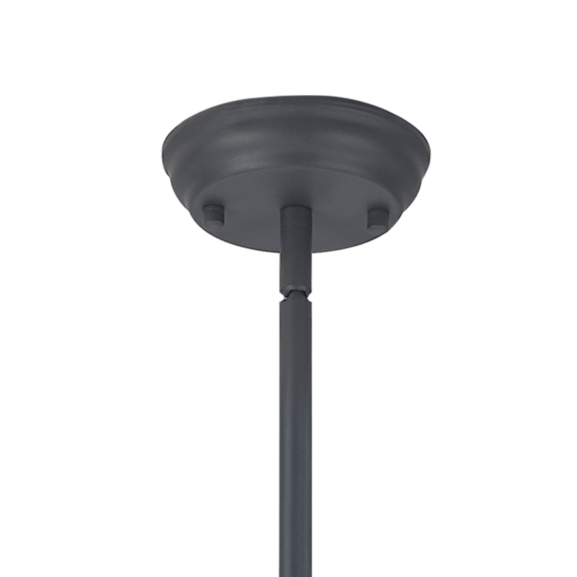 Fabula Epping Single Pendant - 30cm Round Glass Shade - Graphite & Clear Glass