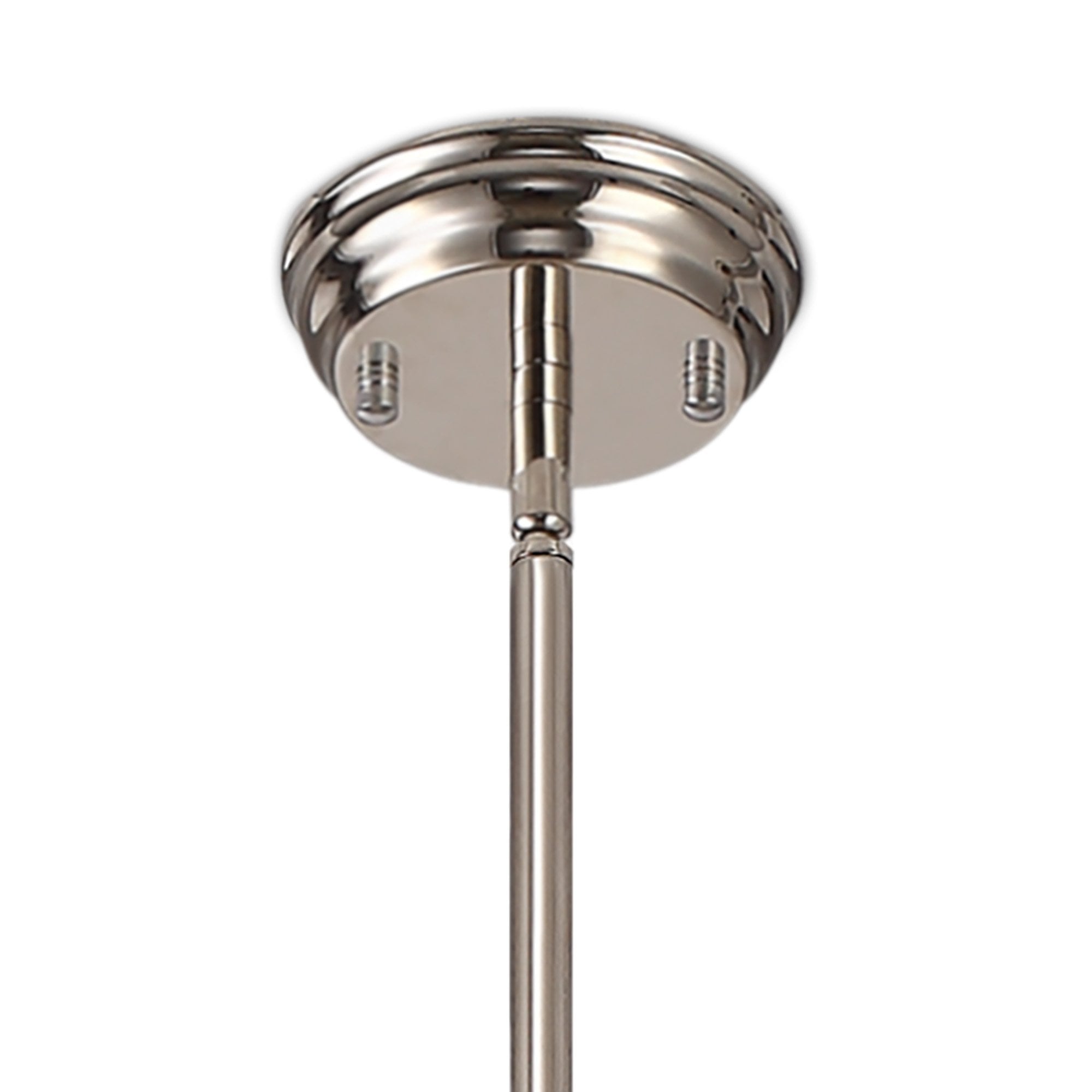 Fabula Epping Single Pendant - 30cm Round Glass Shade - Polished Nickel & Clear Glass