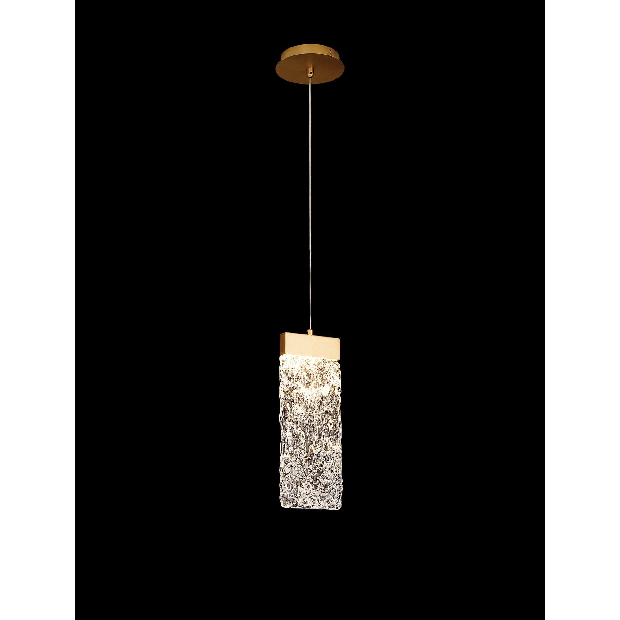 Fabula Falcon Large Single LED Pendant - Painted Brushed Gold
