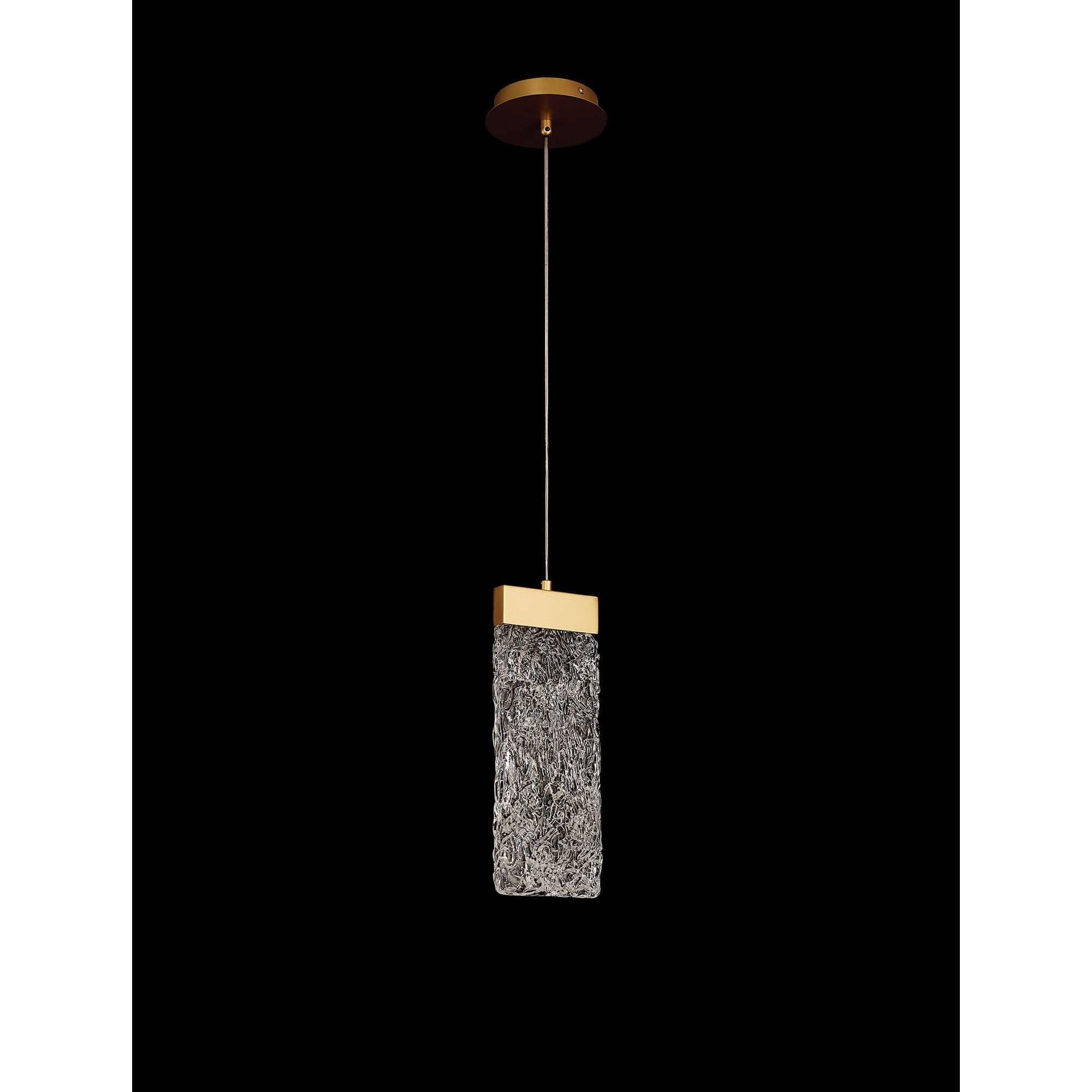 Fabula Falcon Large Single LED Pendant - Painted Brushed Gold