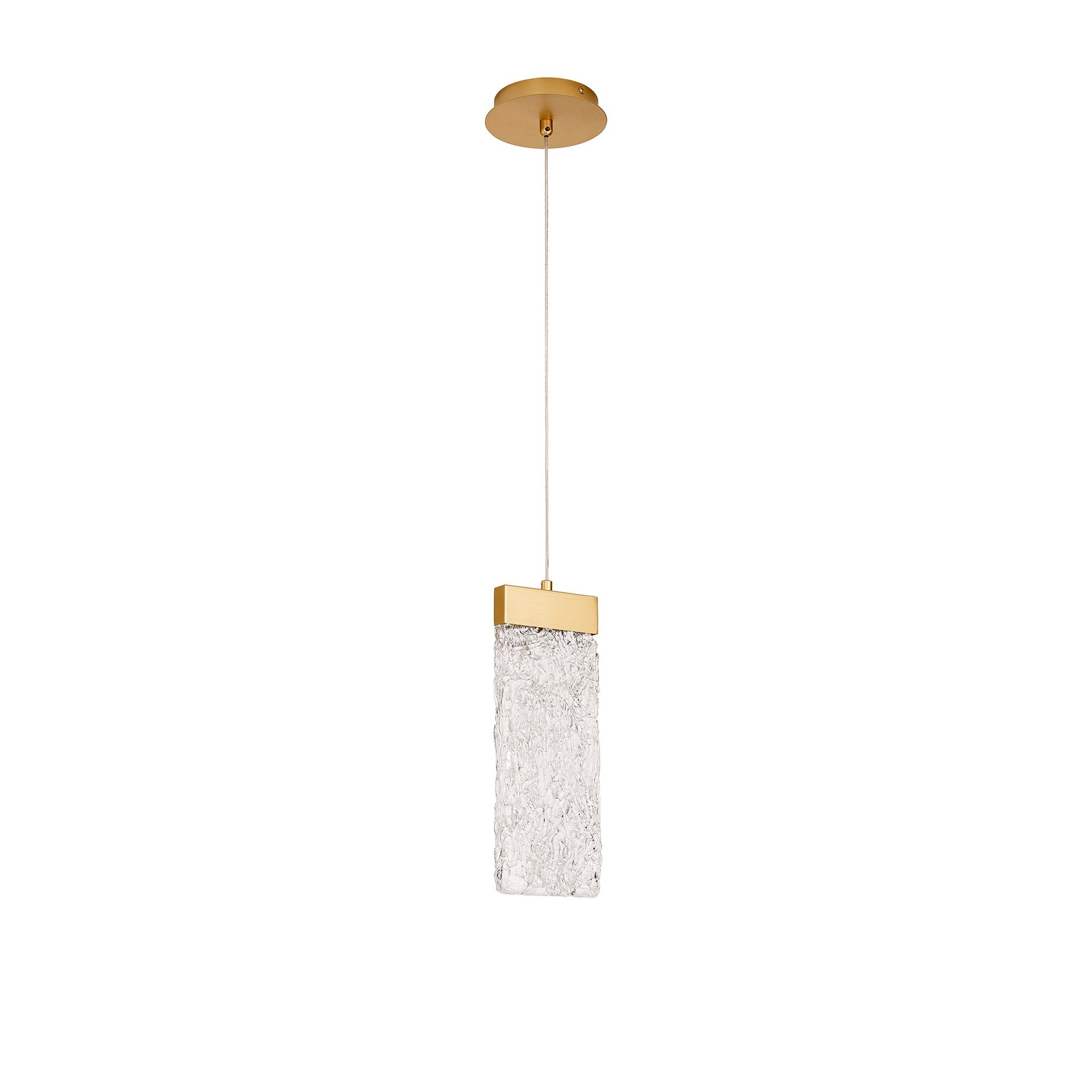 Fabula Falcon Large Single LED Pendant - Painted Brushed Gold