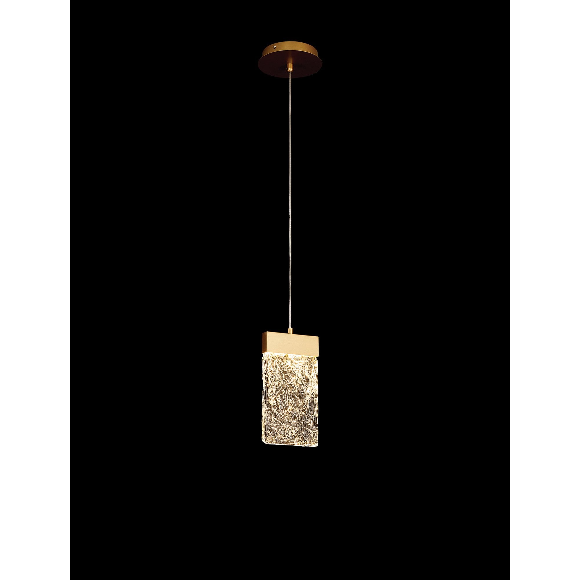 Fabula Falcon Medium Single LED Pendant - Painted Brushed Gold