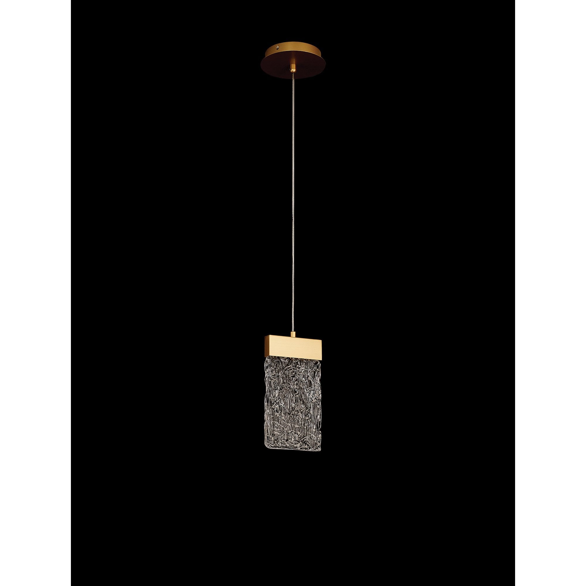 Fabula Falcon Medium Single LED Pendant - Painted Brushed Gold