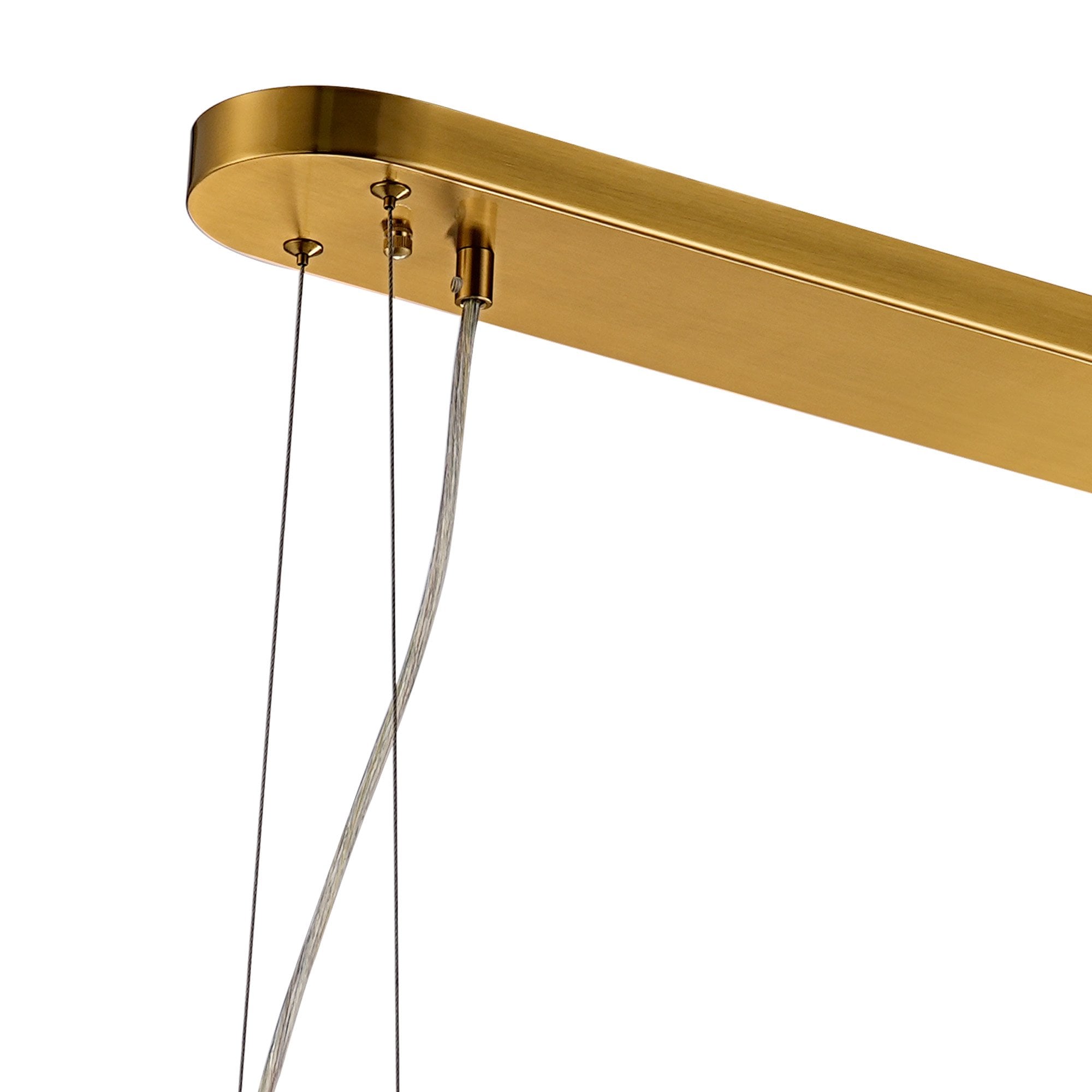 Fabula Farnley 24 Light Oblong Pendant - Brass & Smoked Glass