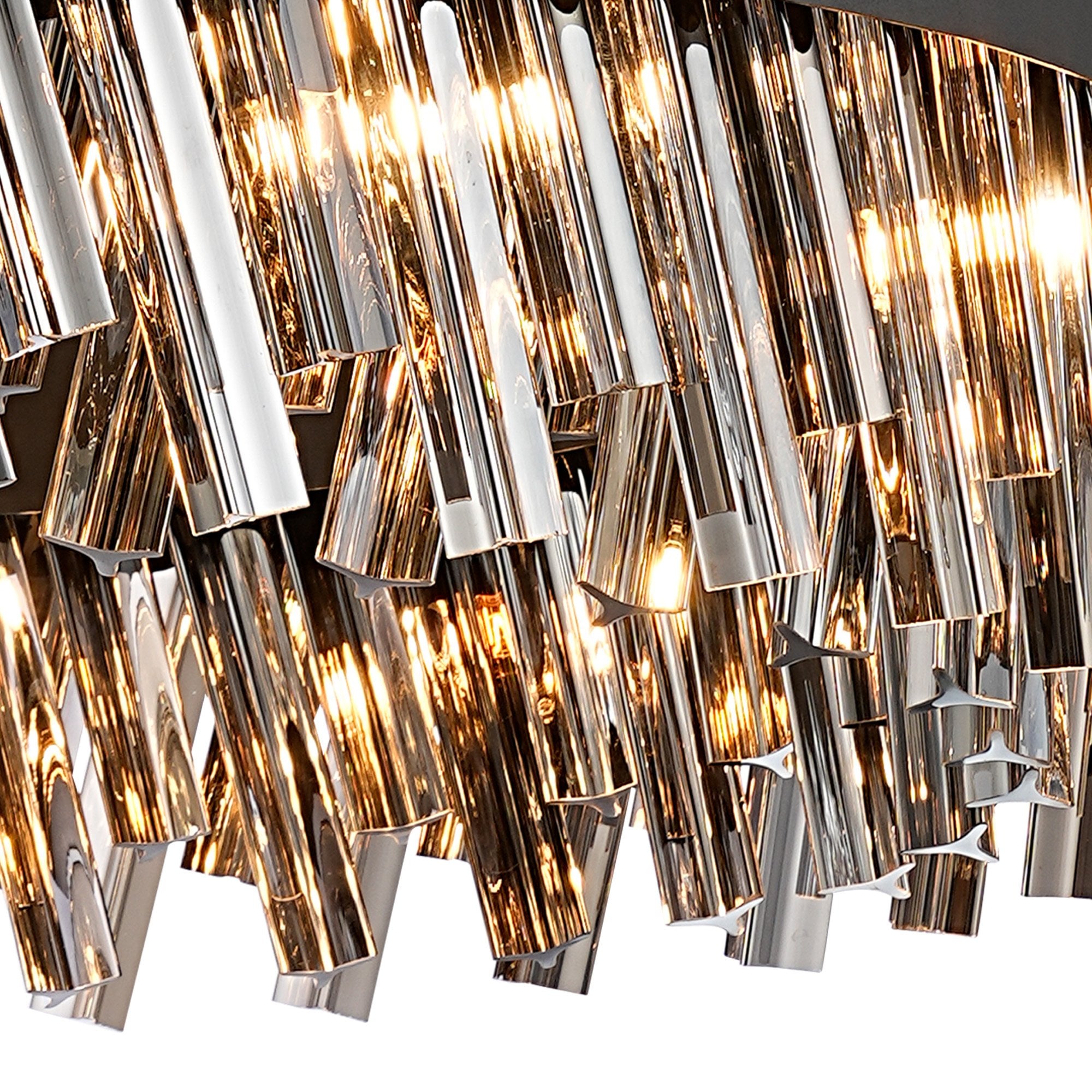 Fabula Farnley 24 Light Round Pendant - Satin Black & Smoked Glass