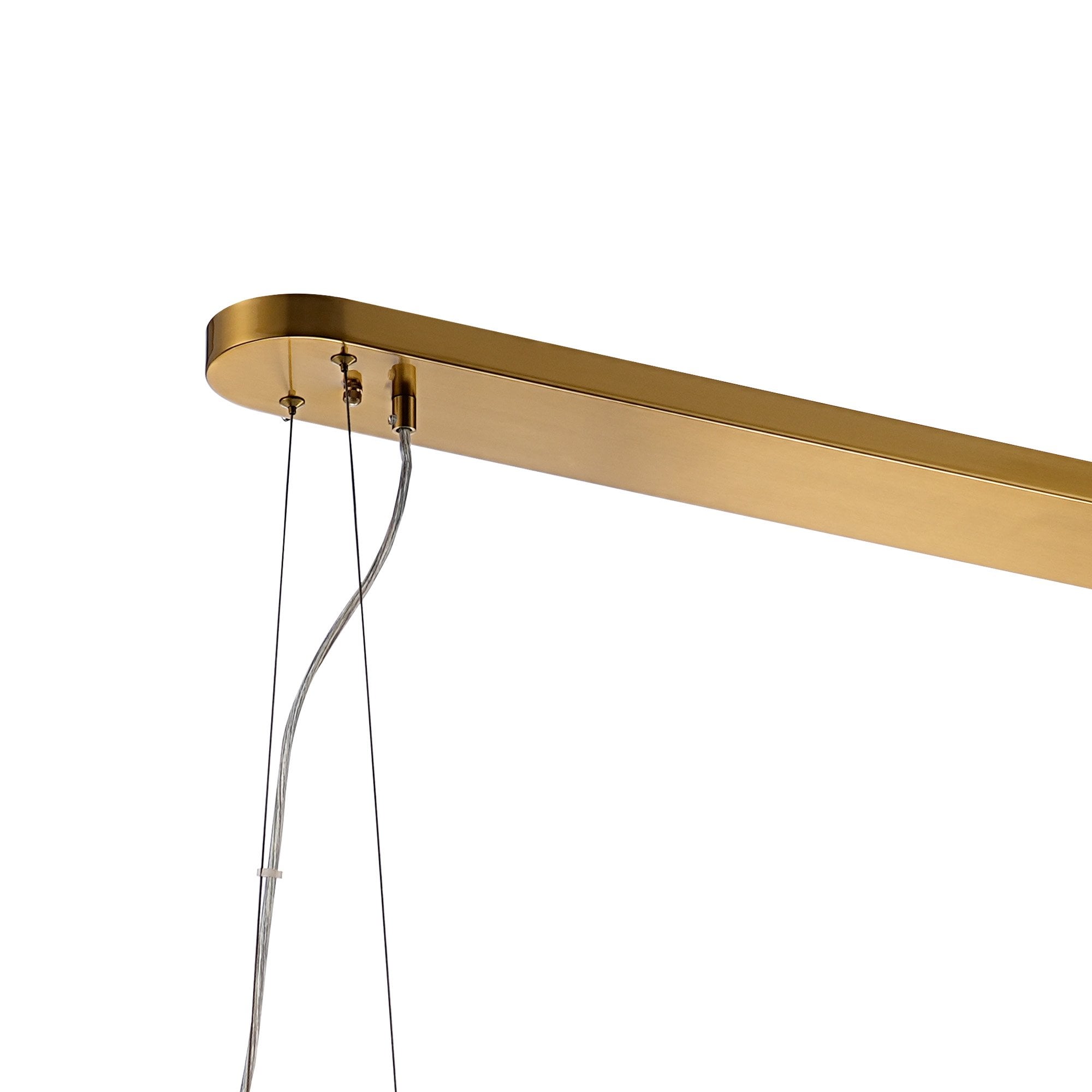 Fabula Farnley 36 Light Oblong Pendant - Brass & Smoked Glass