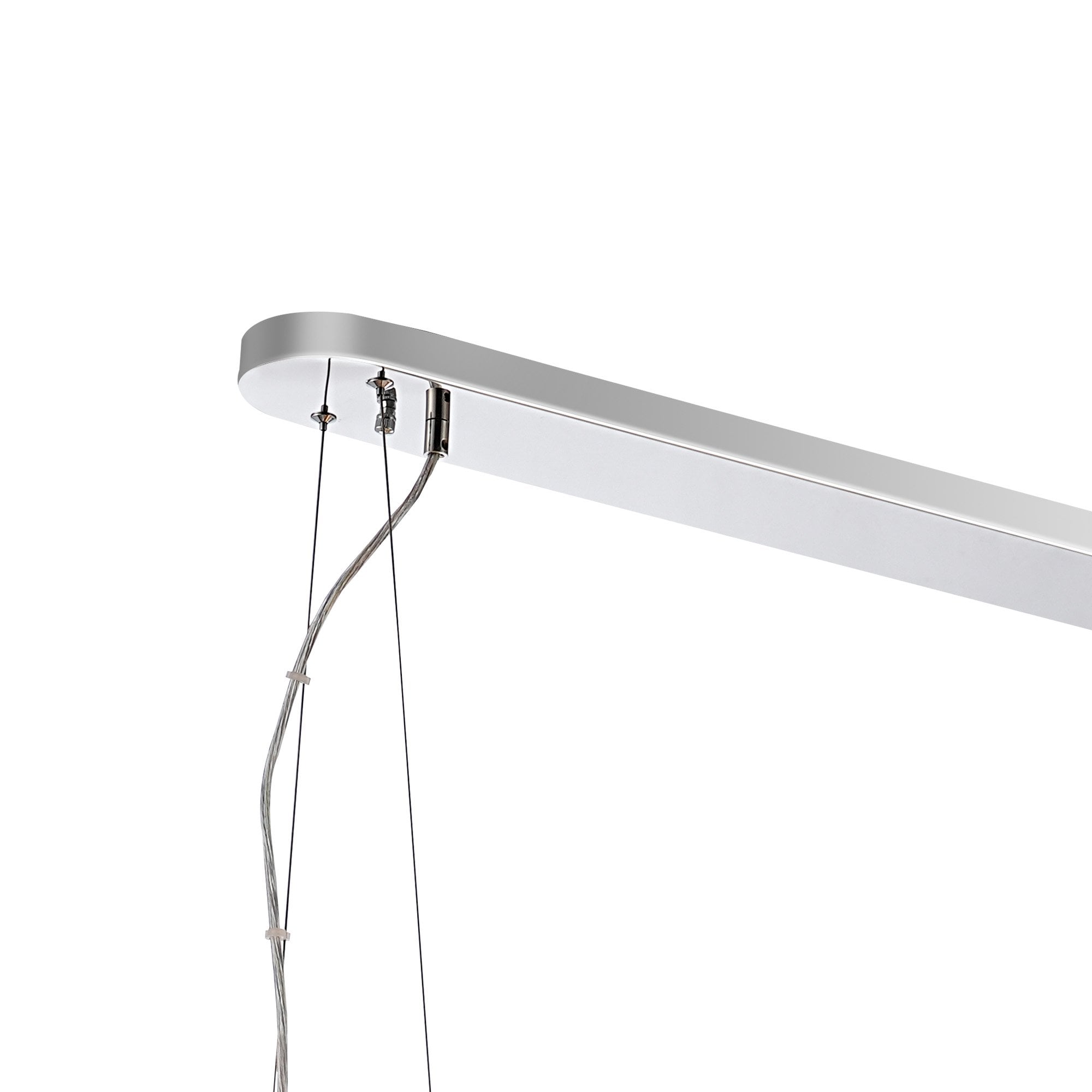 Fabula Farnley 36 Light Oblong Pendant - Polished Nickel & Amber Glass