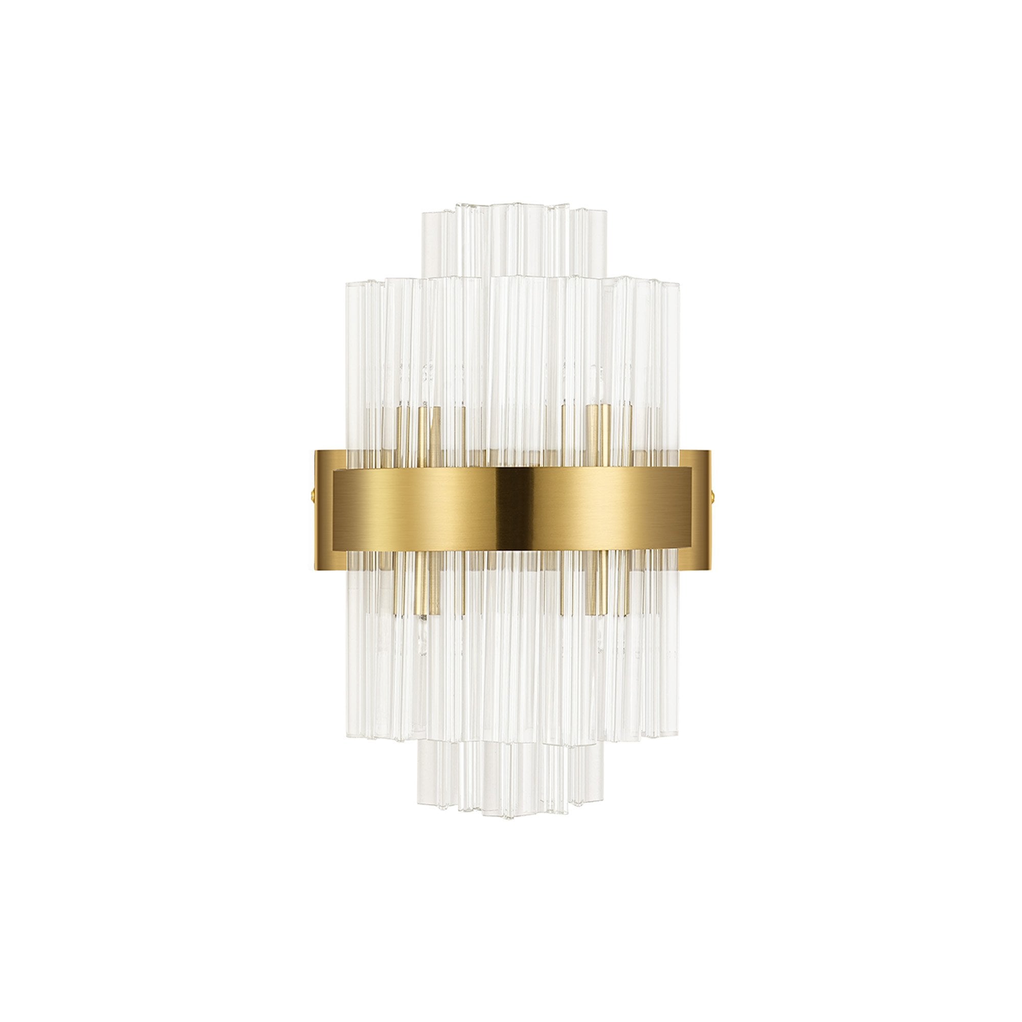 Fabula Farnley 4 Light Wall Light - Brass & Clear Glass