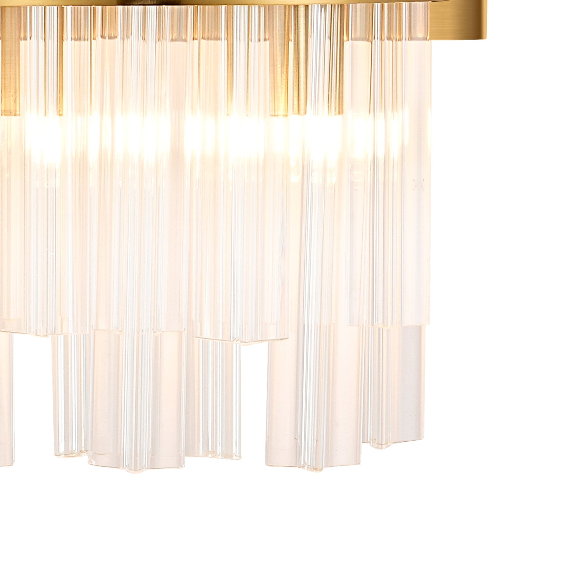 Fabula Farnley 4 Light Wall Light - Brass & Clear Glass