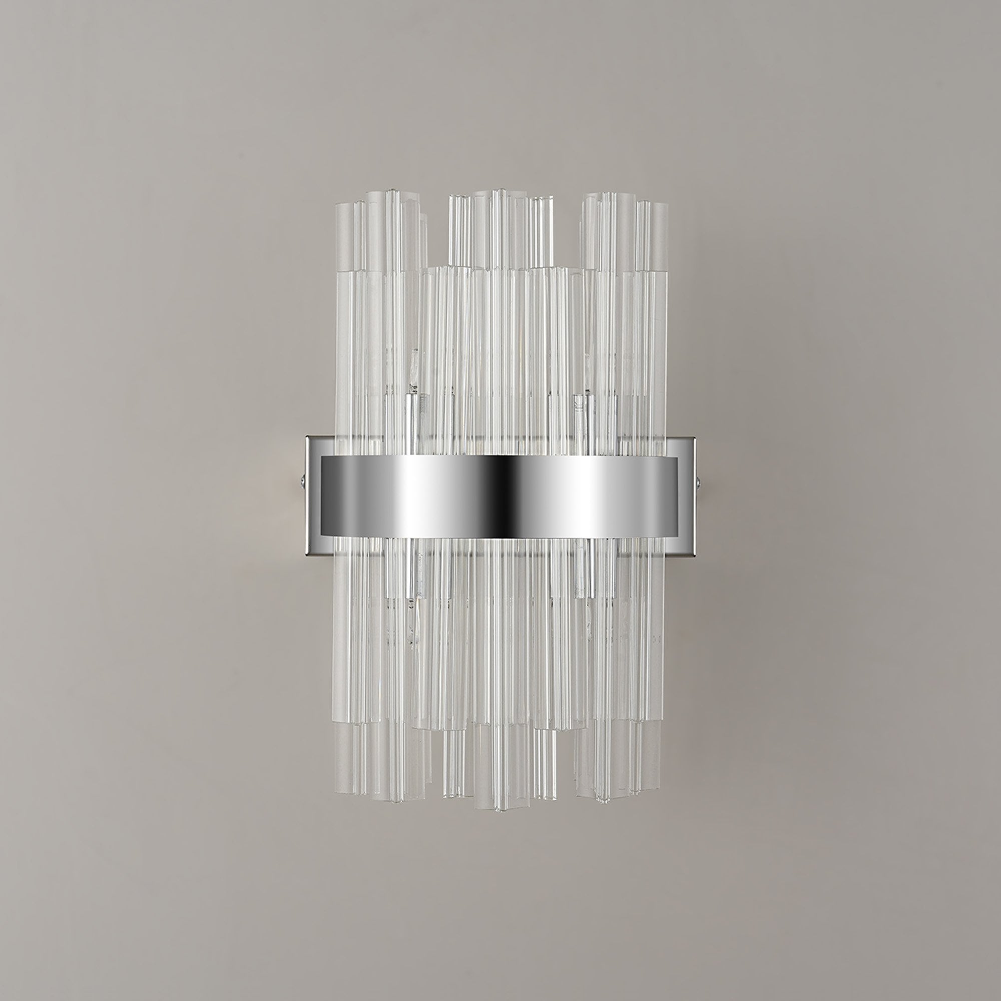 Fabula Farnley 4 Light Wall Light - Polished Nickel & Clear Glass