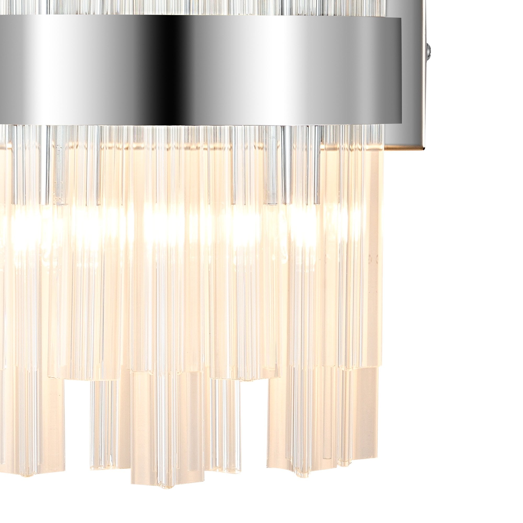 Fabula Farnley 4 Light Wall Light - Polished Nickel & Clear Glass