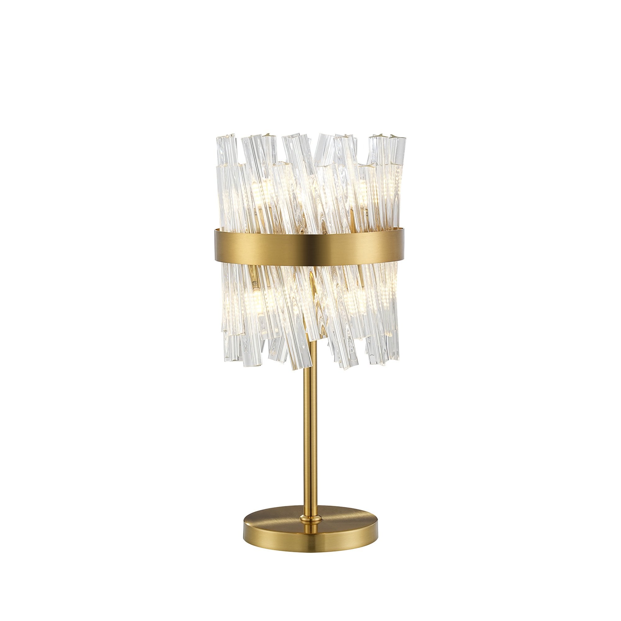 Fabula Farnley 6 Light Table Lamp - Brass & Clear Glass