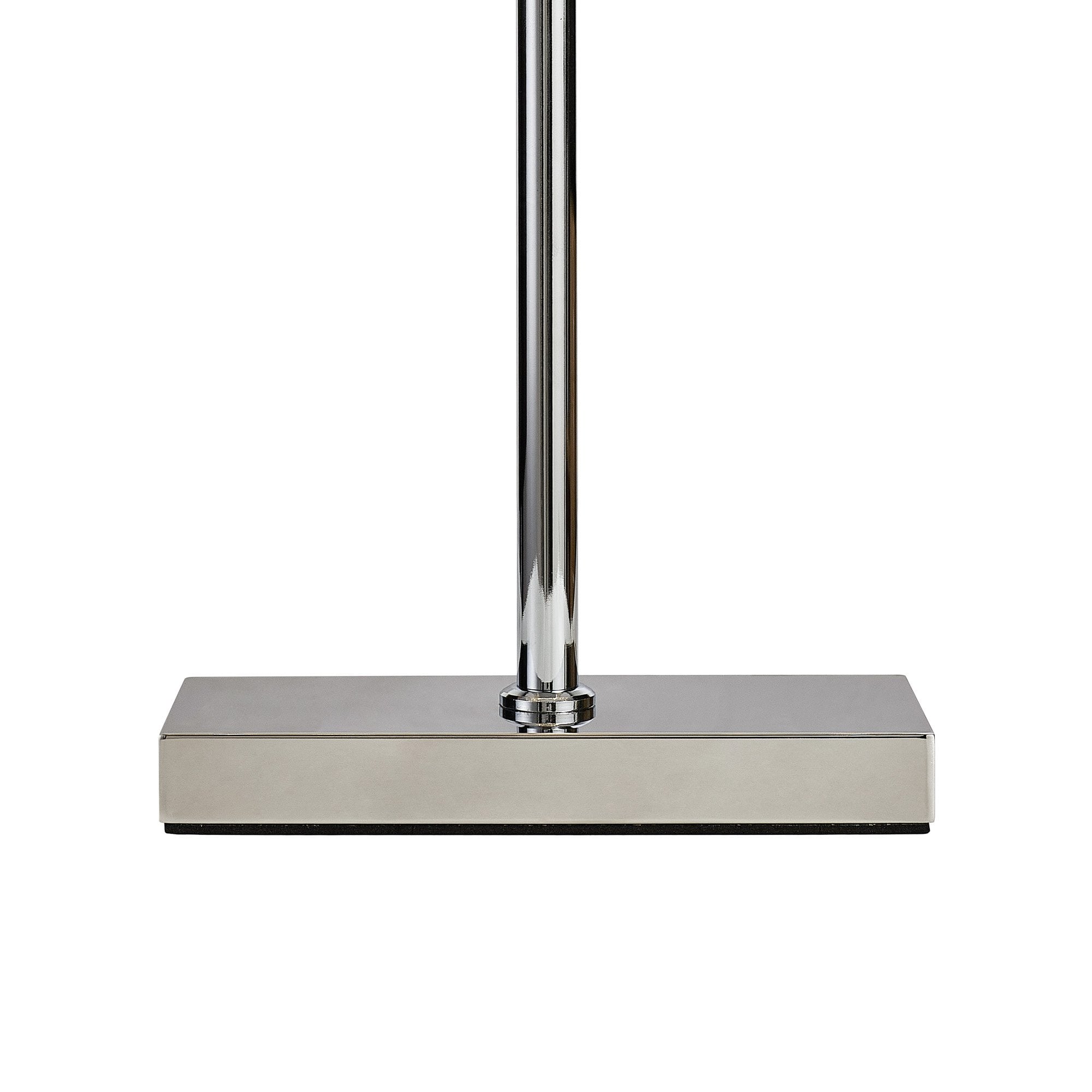 Fabula Fernbank 2 Light Rectangular Table Lamp - Polished Chrome & Crystal