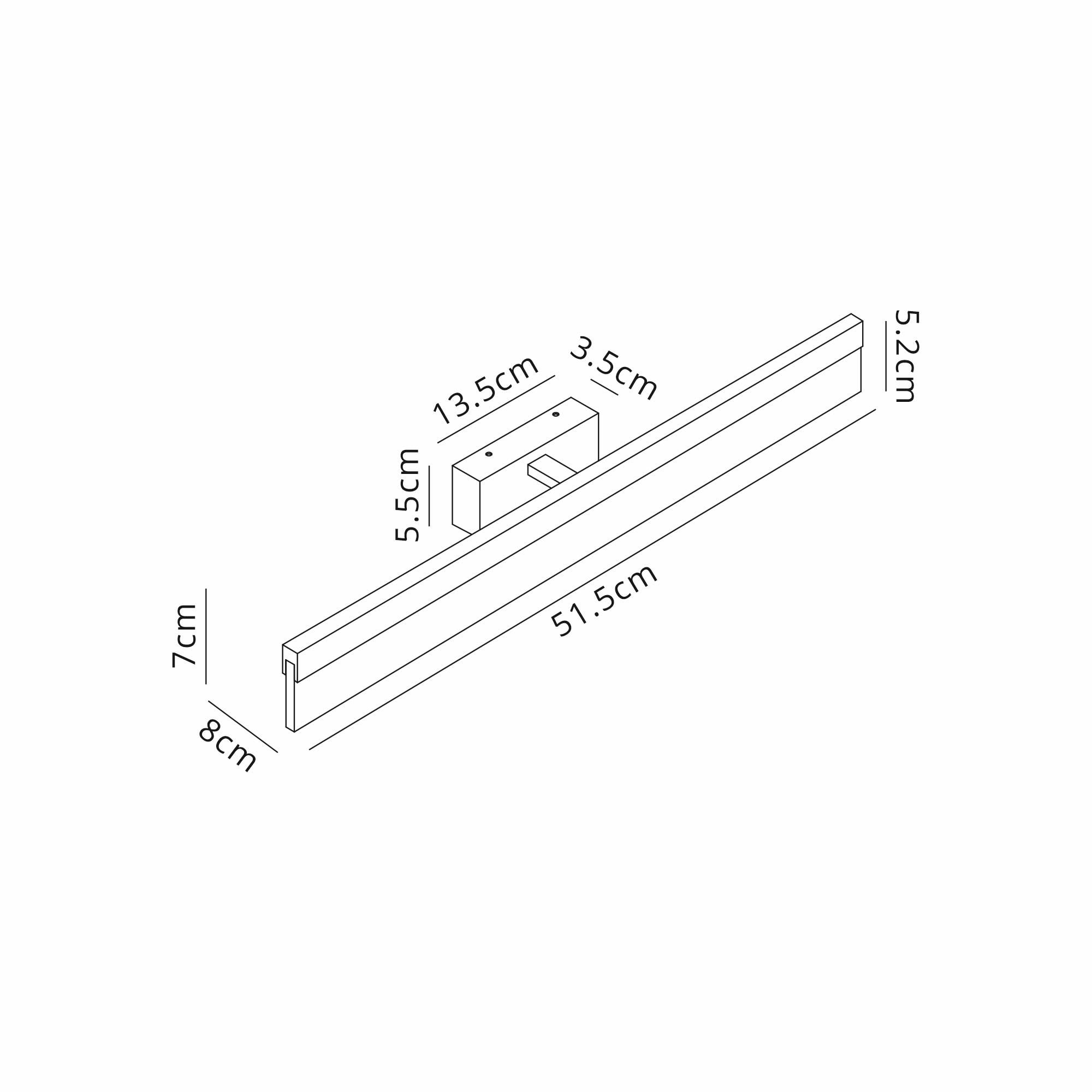 Fabula Garfield 515mm LED Wall Lamp - Polished Chrome - IP44
