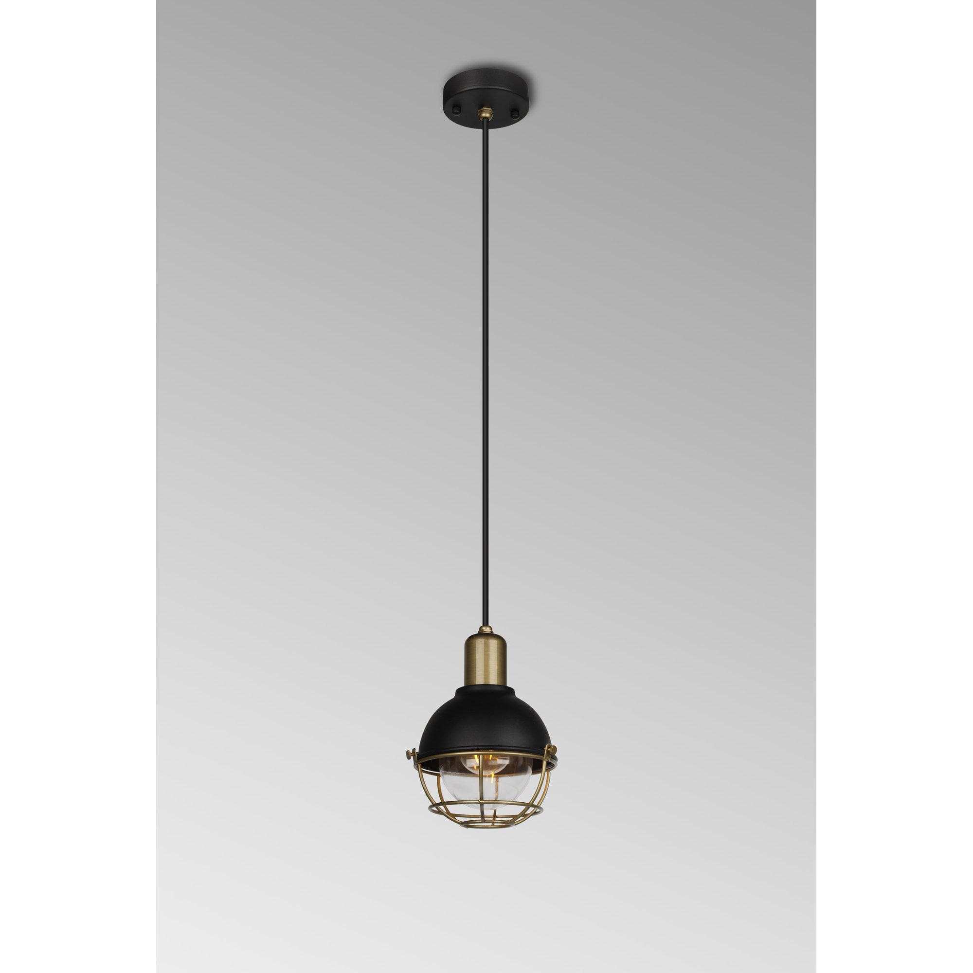 Fabula Gilwell Pendant - Sand Black & Antique Brass - IP65