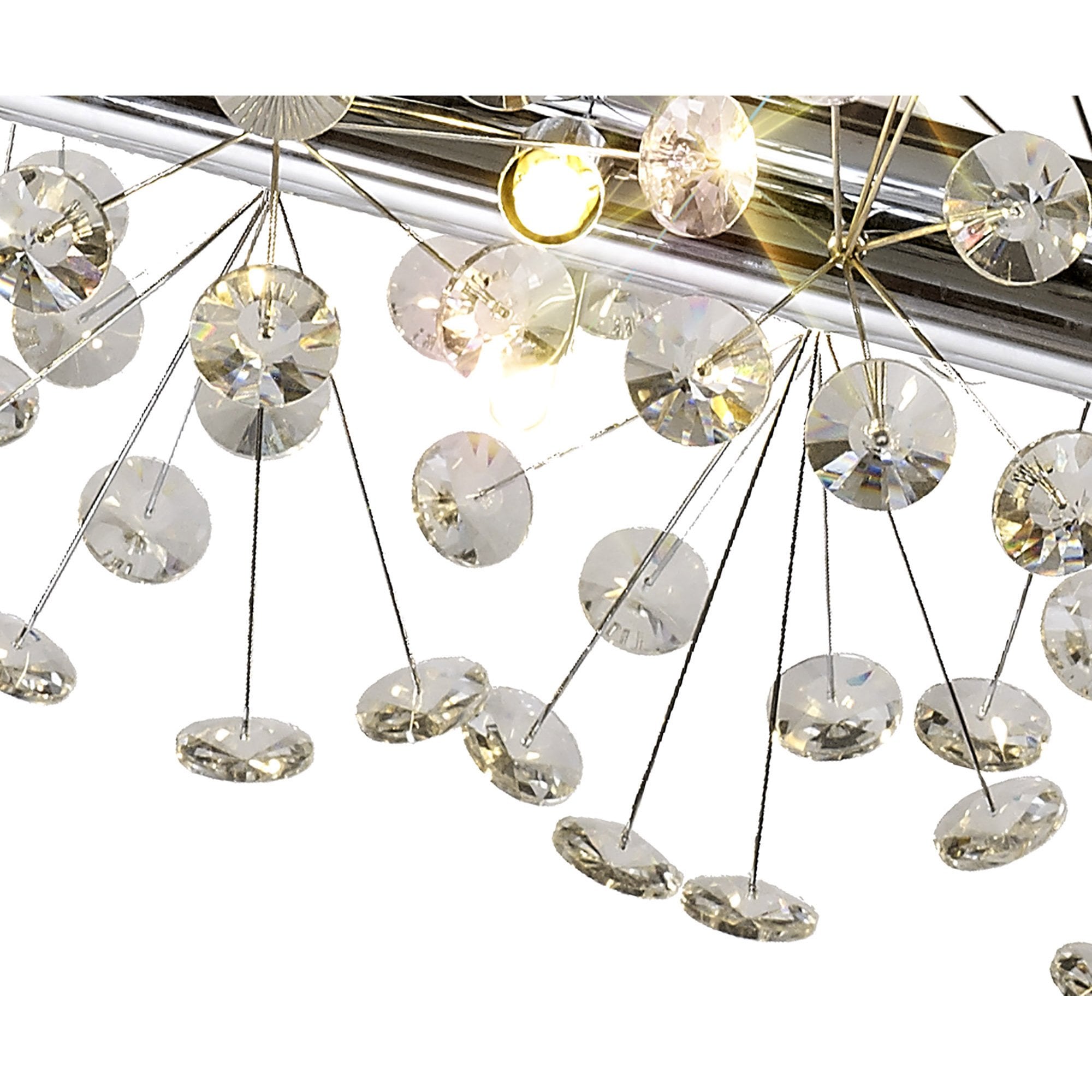 Fabula Grosvenor 10 Light Oblong Linear Pendant - Polished Chrome & Crystal