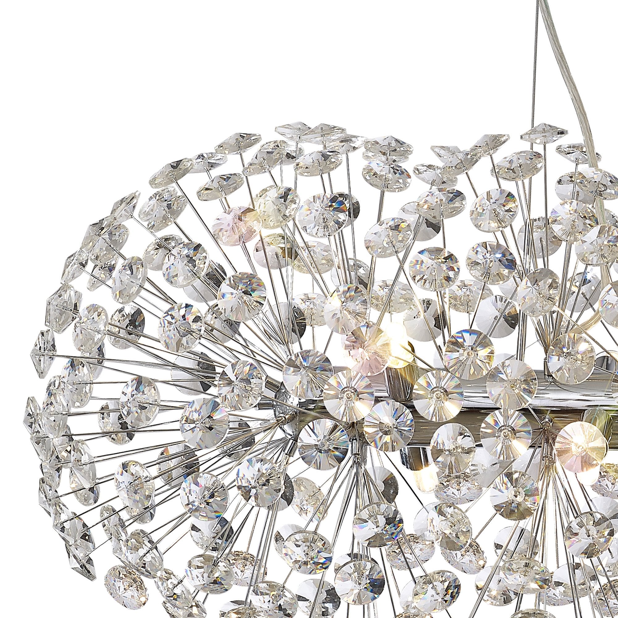 Fabula Grosvenor 10 Light Oblong Linear Pendant - Polished Chrome & Crystal (28 Extra Sets of Crystal)