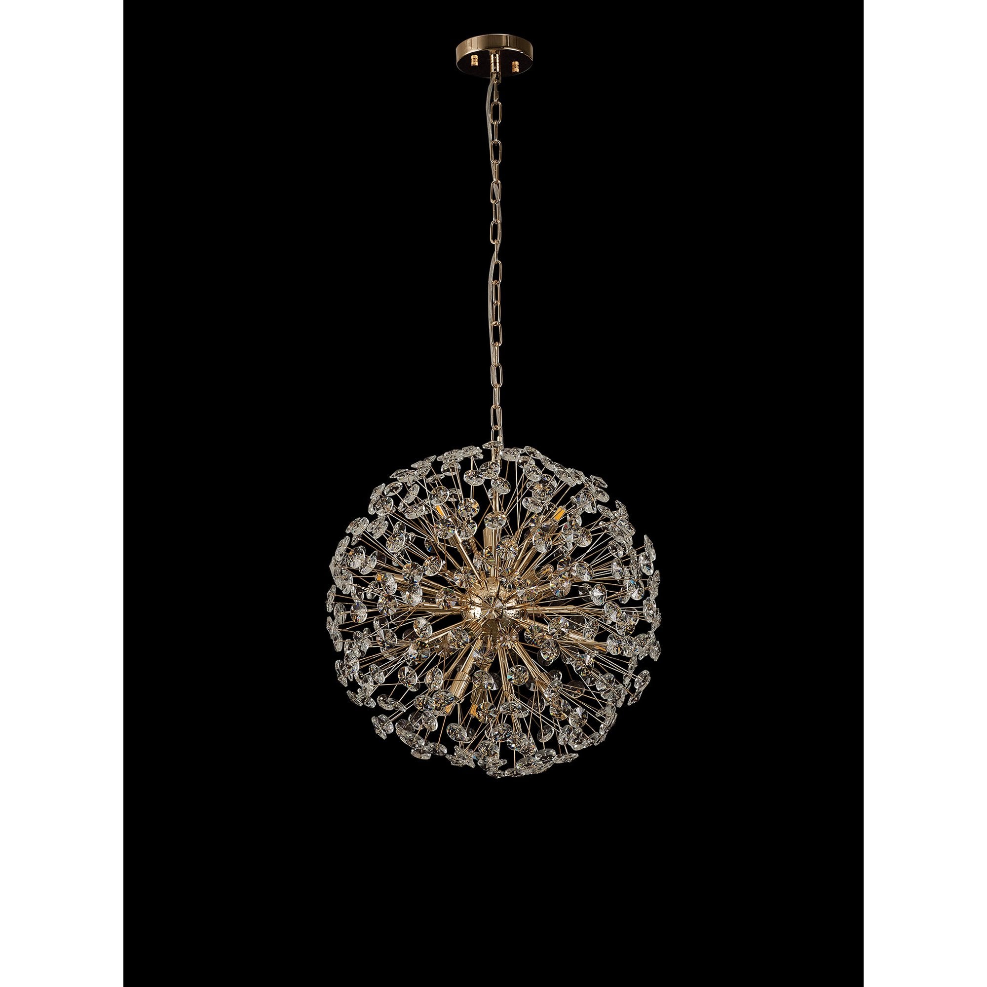 Fabula Grosvenor 12 Light Spherical Pendant - French Gold & Crystal