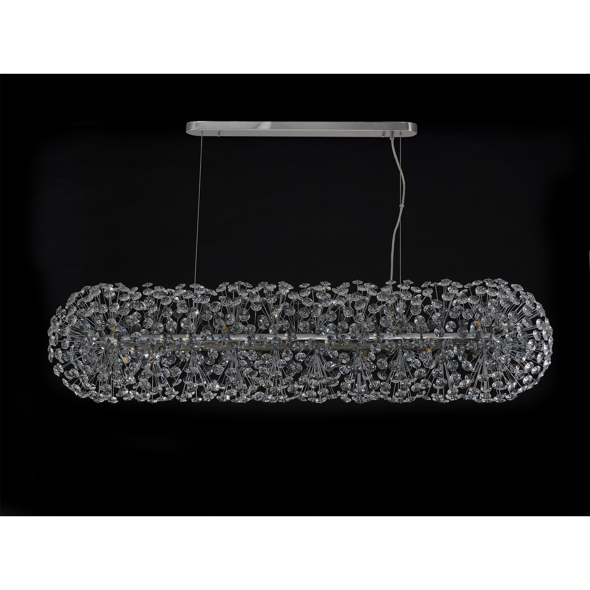 Fabula Grosvenor 14 Light Oblong Linear Pendant - Polished Chrome & Crystal (44 Extra Sets of Crystal)