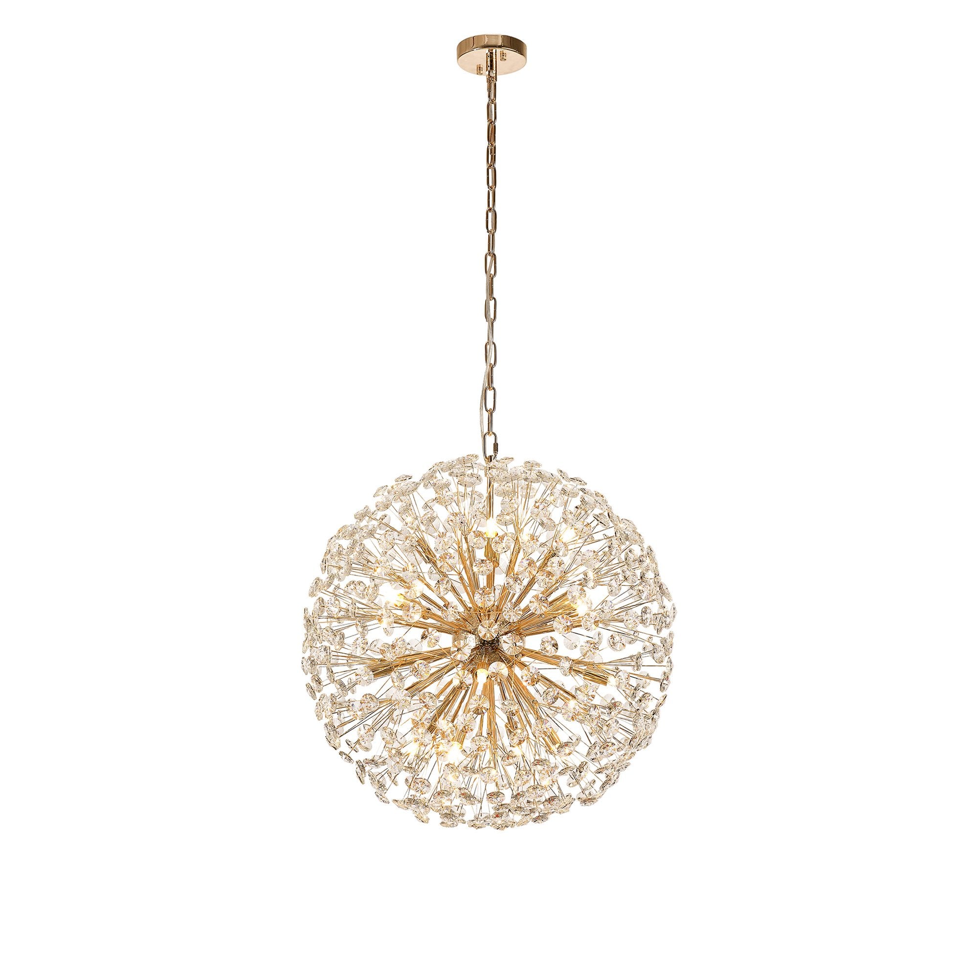 Fabula Grosvenor 16 Light Spherical Pendant - French Gold & Crystal