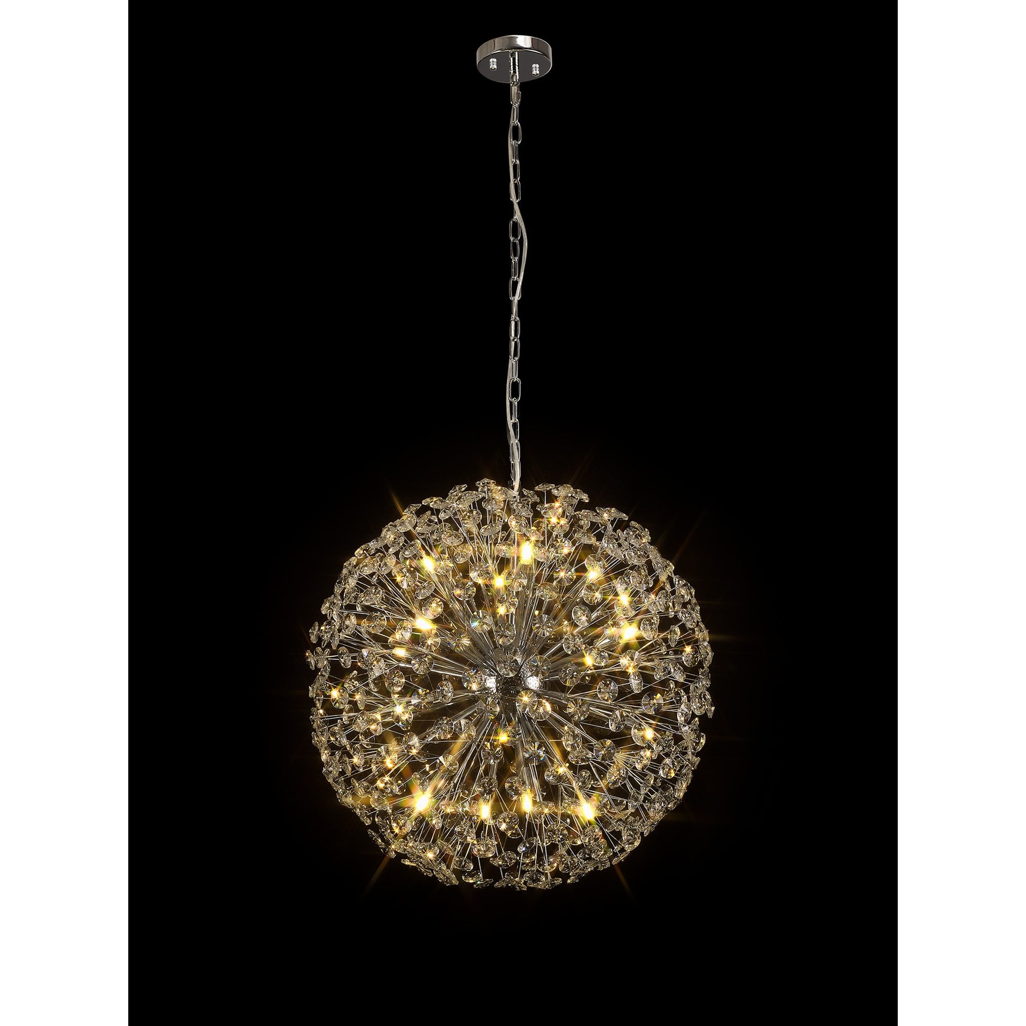 Fabula Grosvenor 16 Light Spherical Pendant - Polished Chrome & Crystal