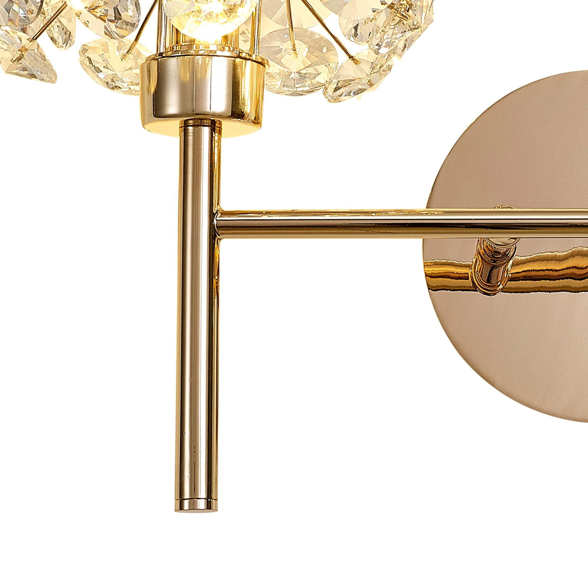 Fabula Grosvenor 2 Light Wall Lamp - French Gold & Crystal Glass