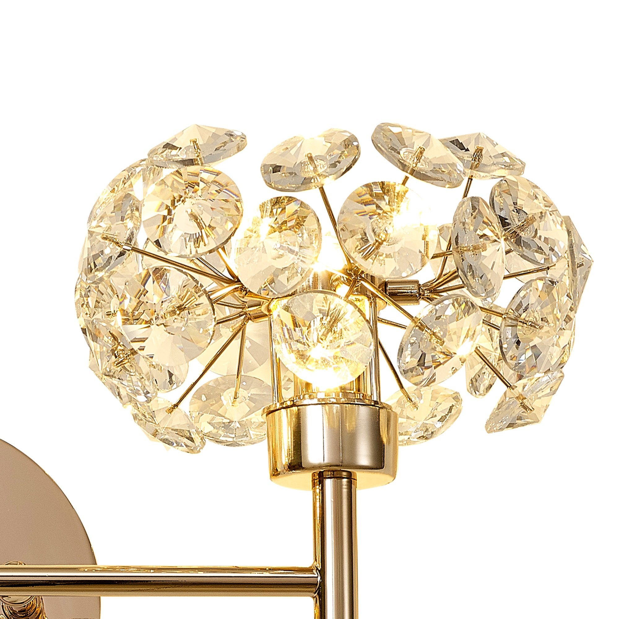 Fabula Grosvenor 2 Light Wall Lamp - French Gold & Crystal Glass
