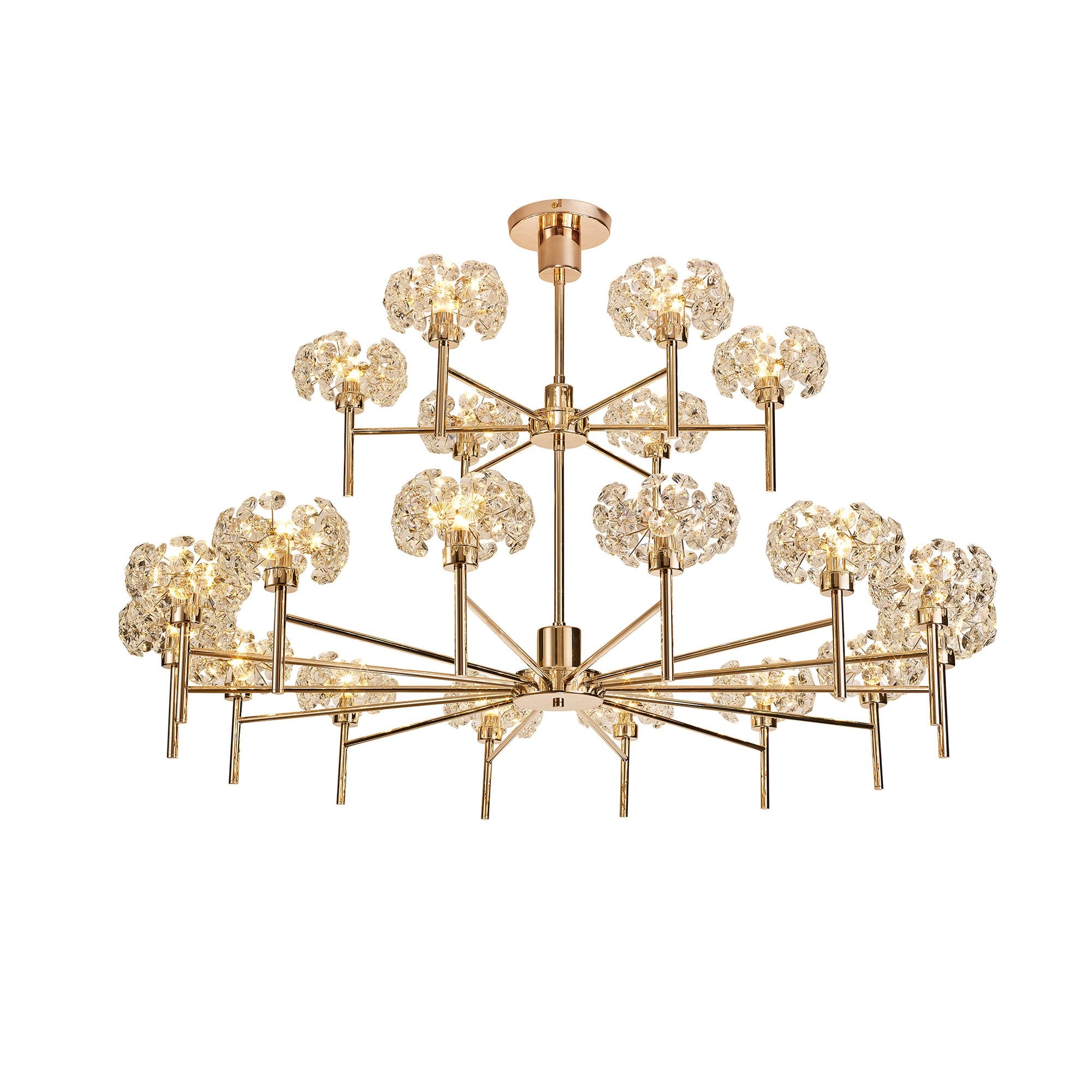 Fabula Grosvenor 20 Light Chandelier - French Gold & Crystal Glass