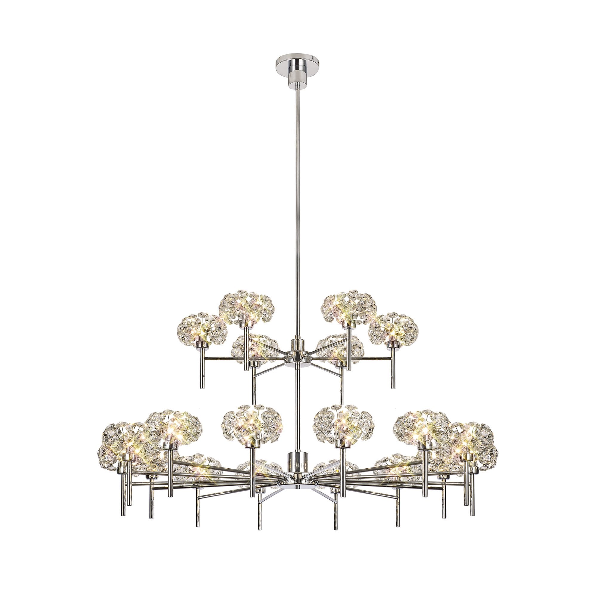 Fabula Grosvenor 20 Light Chandelier - Polished Chrome & Crystal Glass