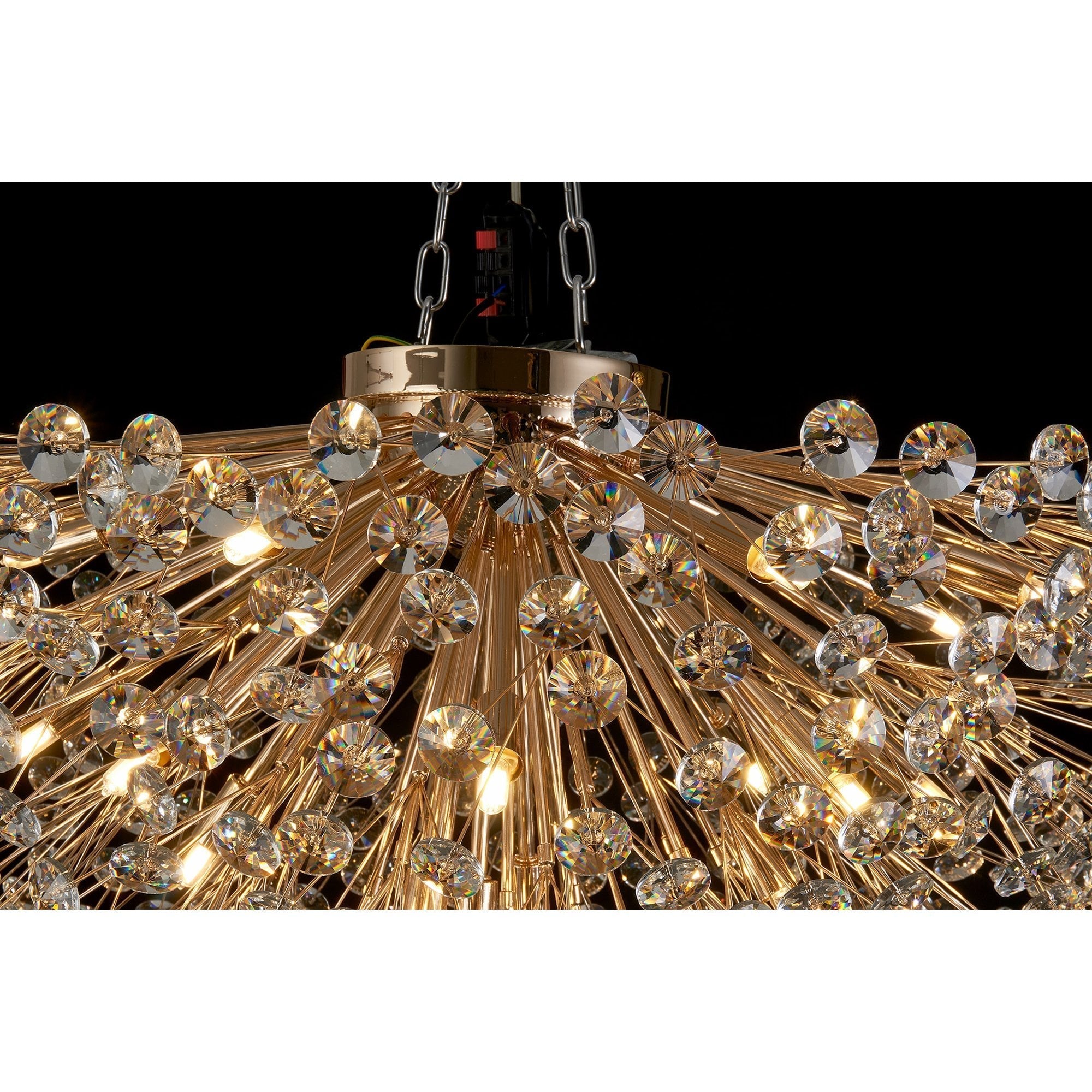 Fabula Grosvenor 21 Light Flush Light - French Gold & Crystal